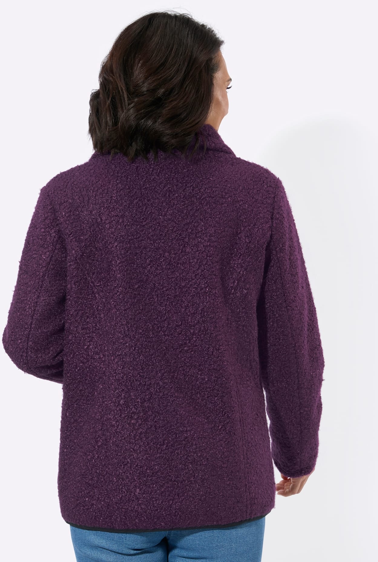 Casual Looks Bouclèjacke ohne Kapuze