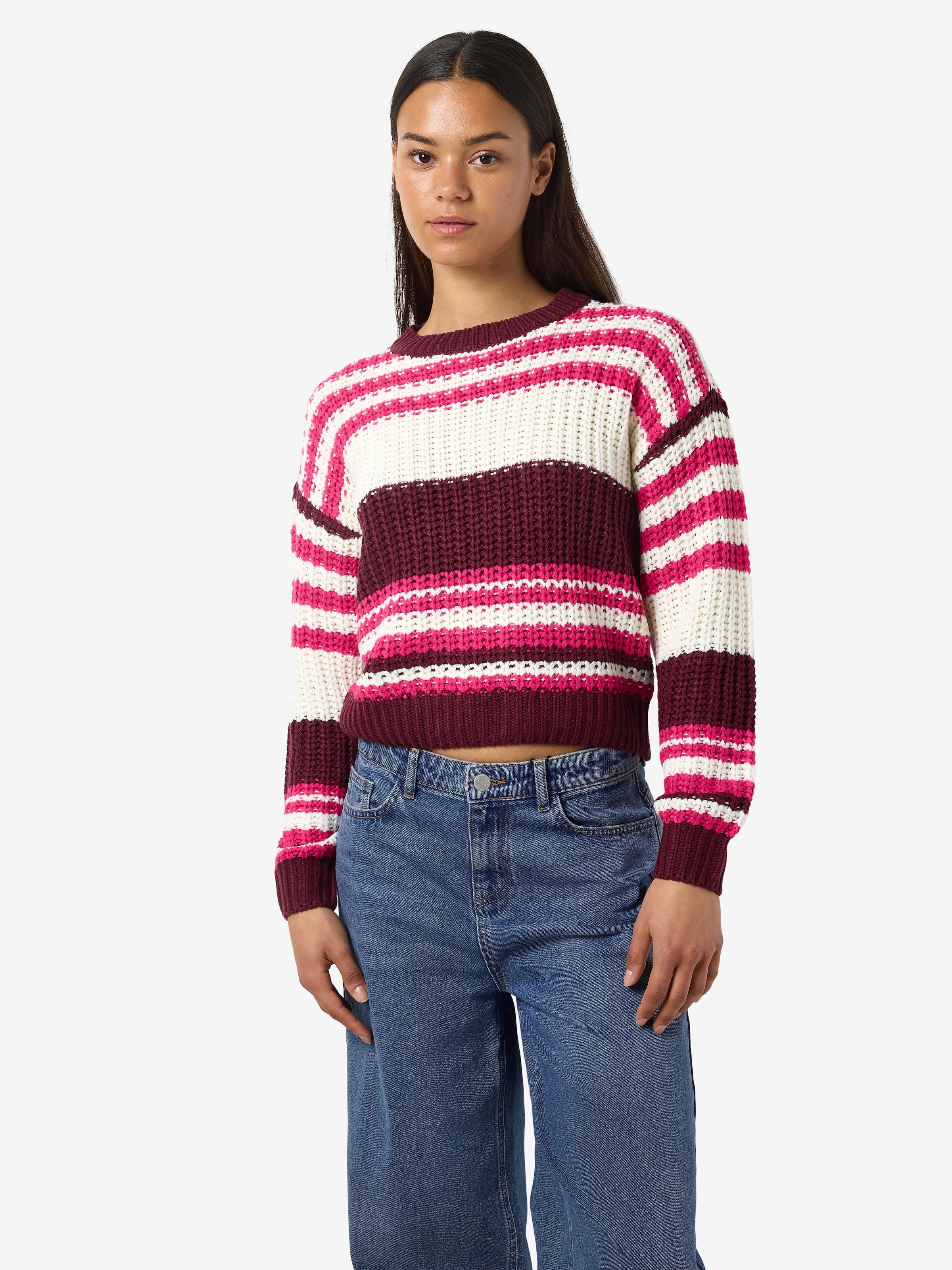 Noisy may Strickpullover »NMCHARLIE L/S O-NECK KNIT NOOS«