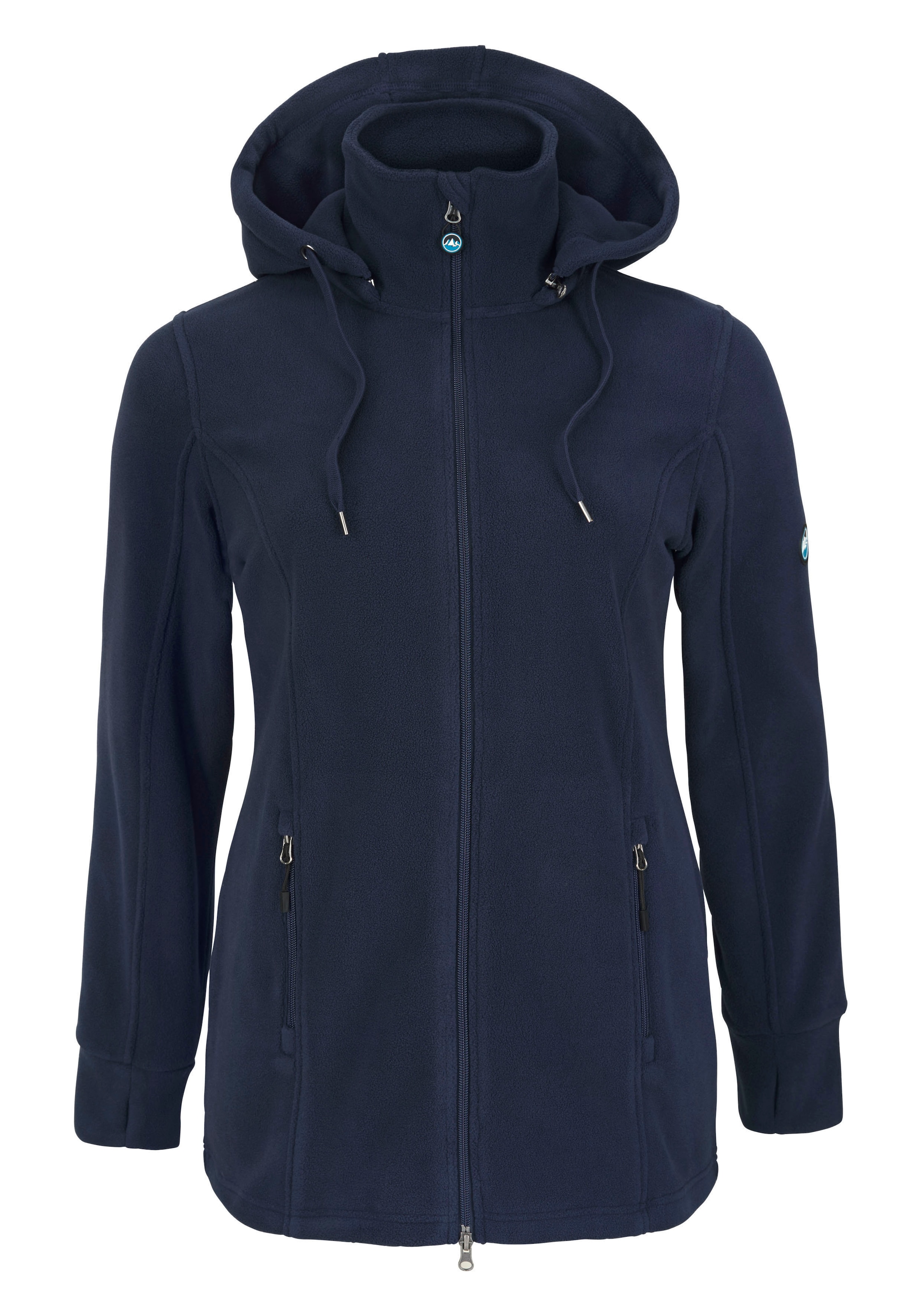 Polarino Fleecejacke, mit Kapuze, für kalte Tage, aus Fleece, sportlicher Stil, atmungsaktiv