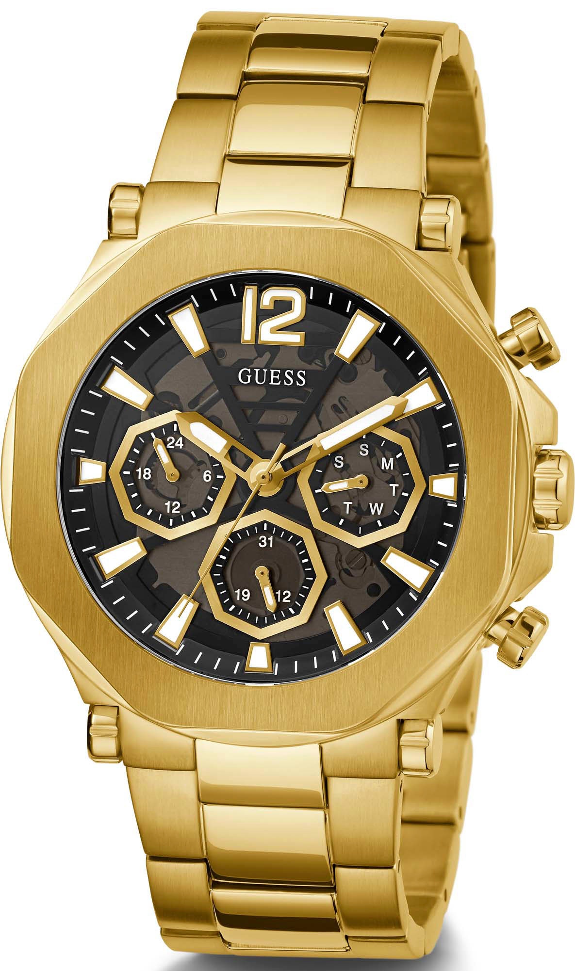 Guess Multifunktionsuhr »GW0539G2«, Armbanduhr, Quarzuhr, Herrenuhr