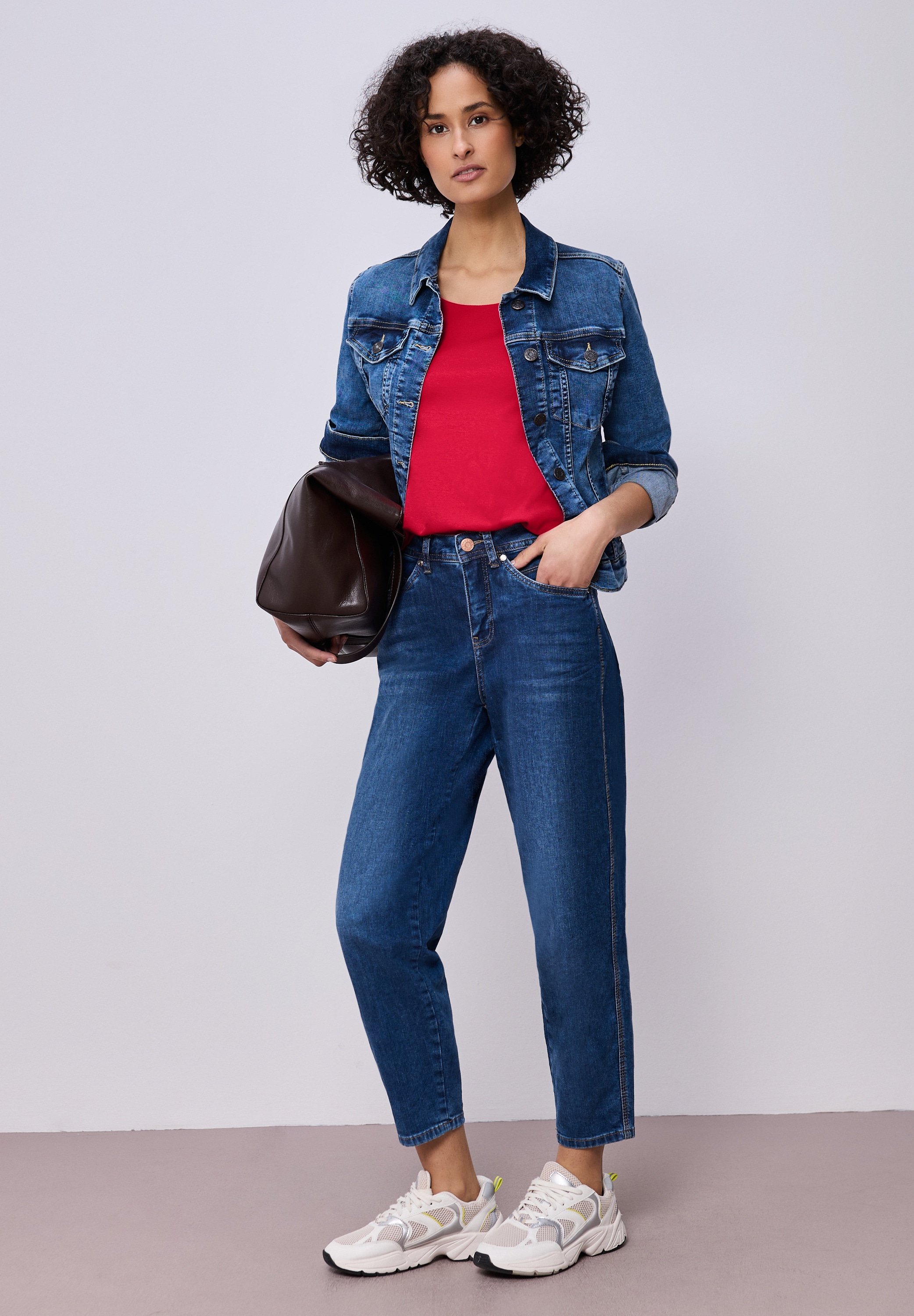 STREET ONE 3/4-Arm-Shirt »Style Pania« in Unifarbe