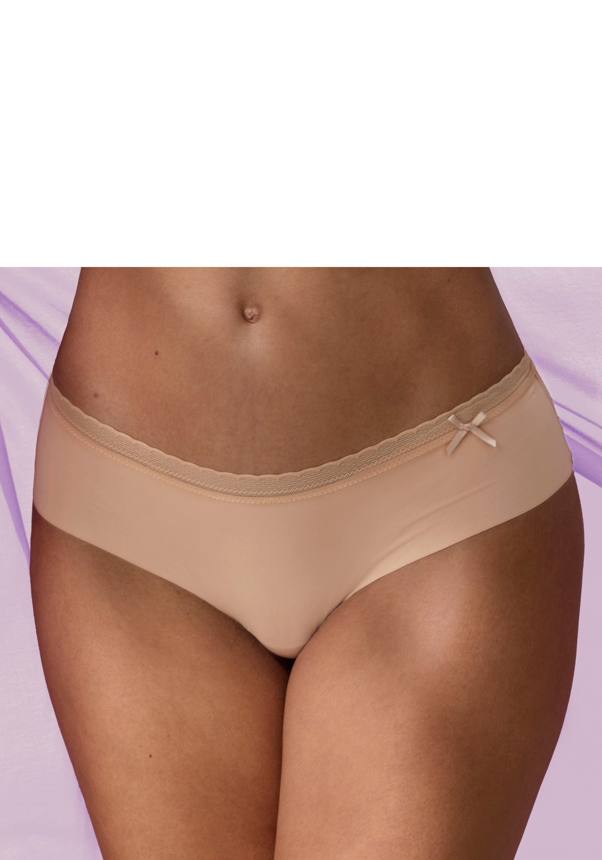 LASCANA Panty, SEAMLESS mit nahtloser Verarbeitung und feinem Spitzenbund