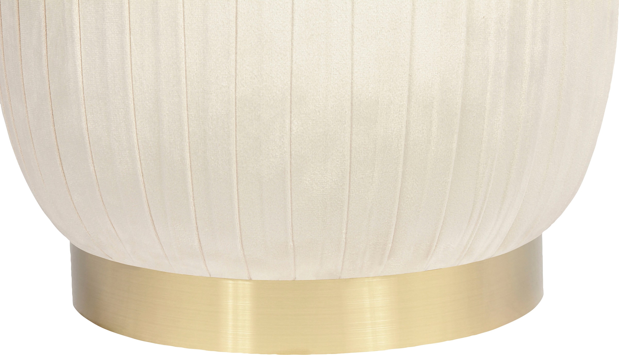 Kayoom Sitzhocker »Hocker Lilje, Edler Touch durch goldenen Sockel,Hochwertiger Samtbezug« 1 Stk. tlg. samtweich, gesteppte Ziernaht, Edelstahlsockel, Hochwertiger Samtbezug