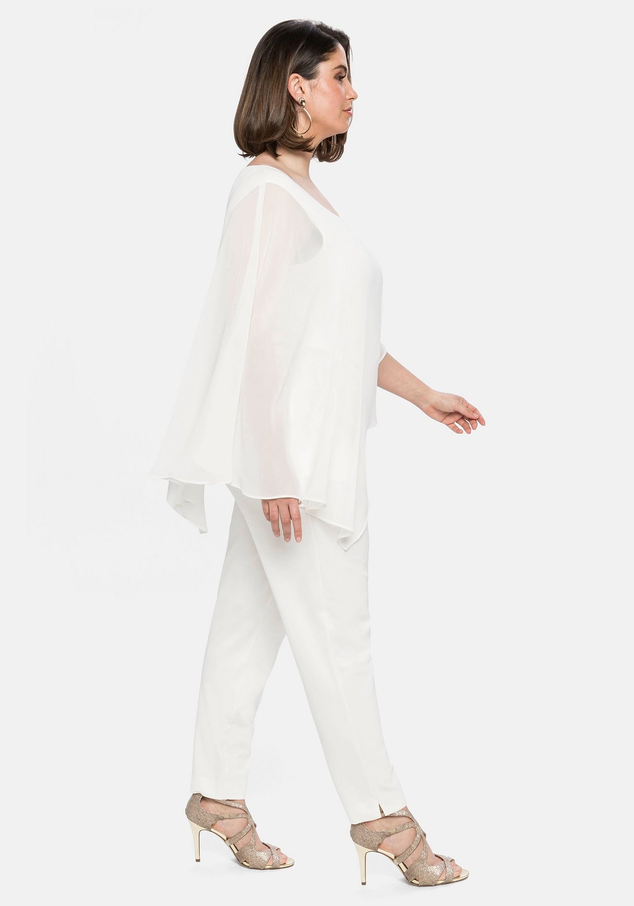 Sheego Jumpsuit »Overall im Lagenlook, mit Fledermausärmeln«