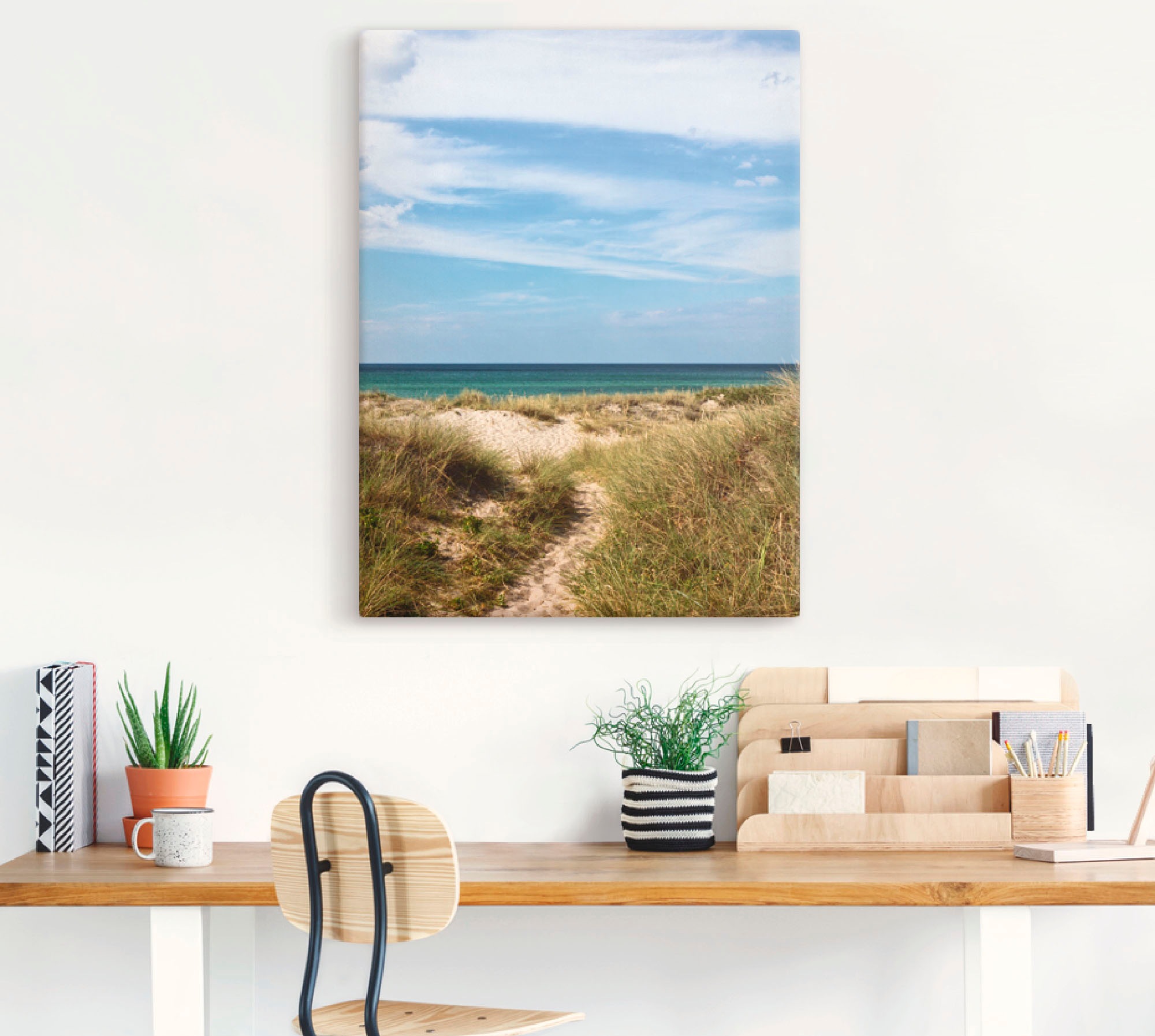 Artland Leinwandbild »In den Dünen Dänemarks I«, Strand, (1 St.), auf Keilrahmen gespannt