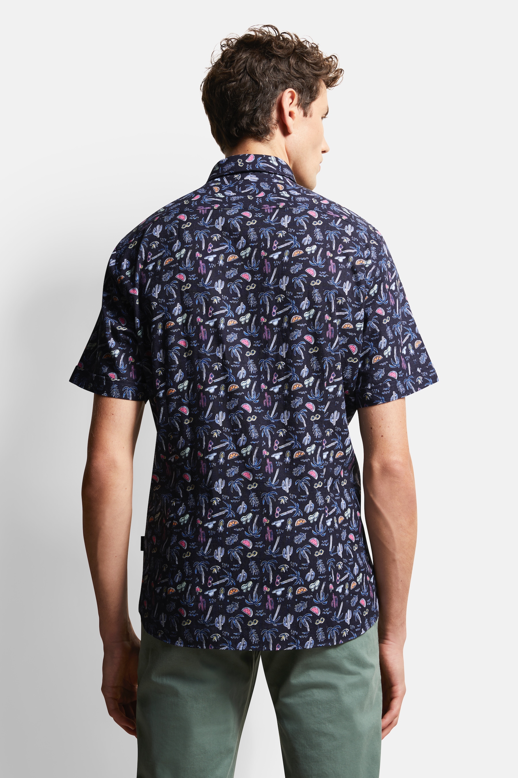 bugatti Kurzarmhemd, mit sommerlichen Prints