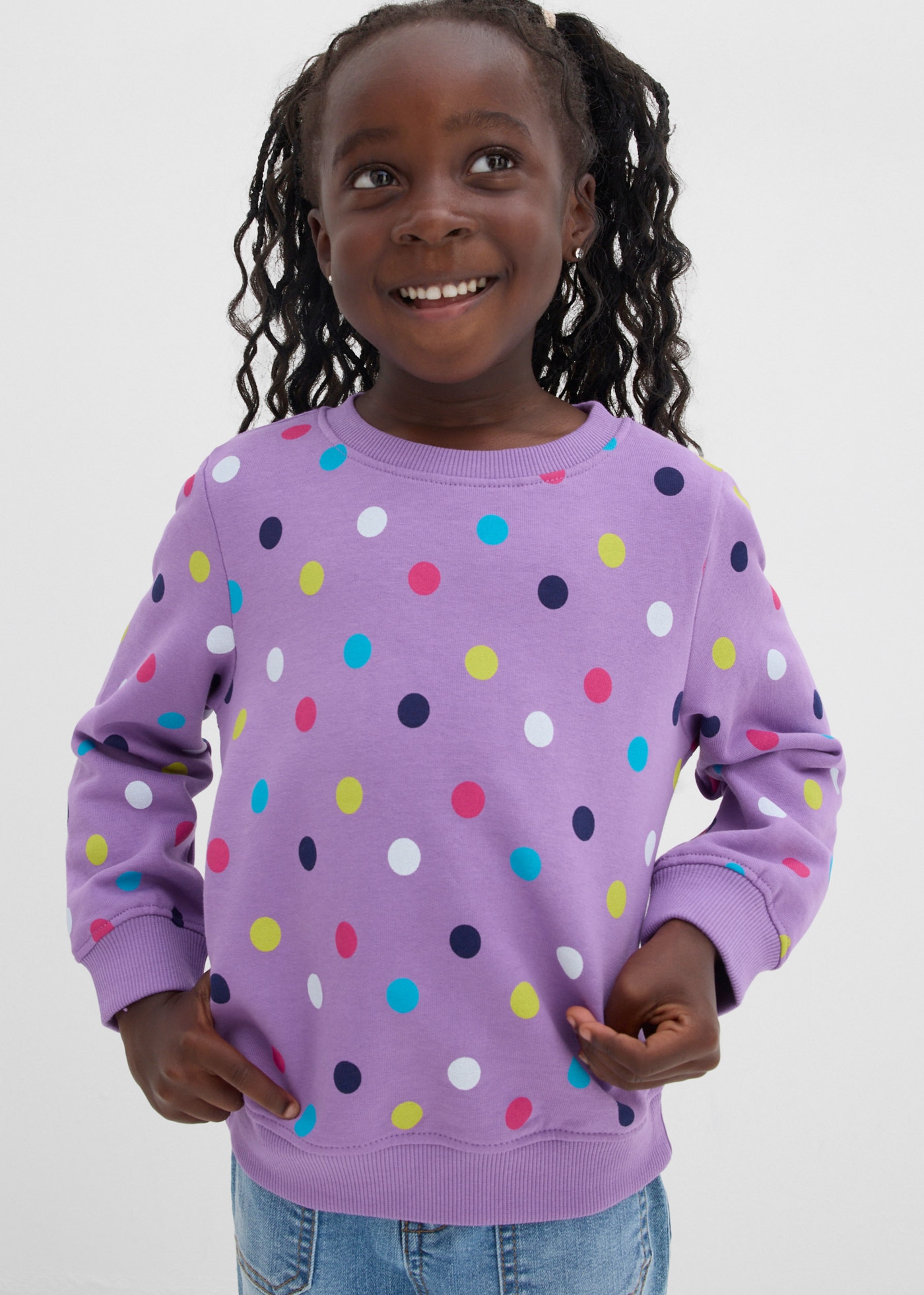 bonprix Sweatshirt »Sweatshirt aus reiner Baumwolle (2er Pack)«, 2 Stk. Regular Fit, Casual Stil, aus Baumwolle, strapazierfähig
