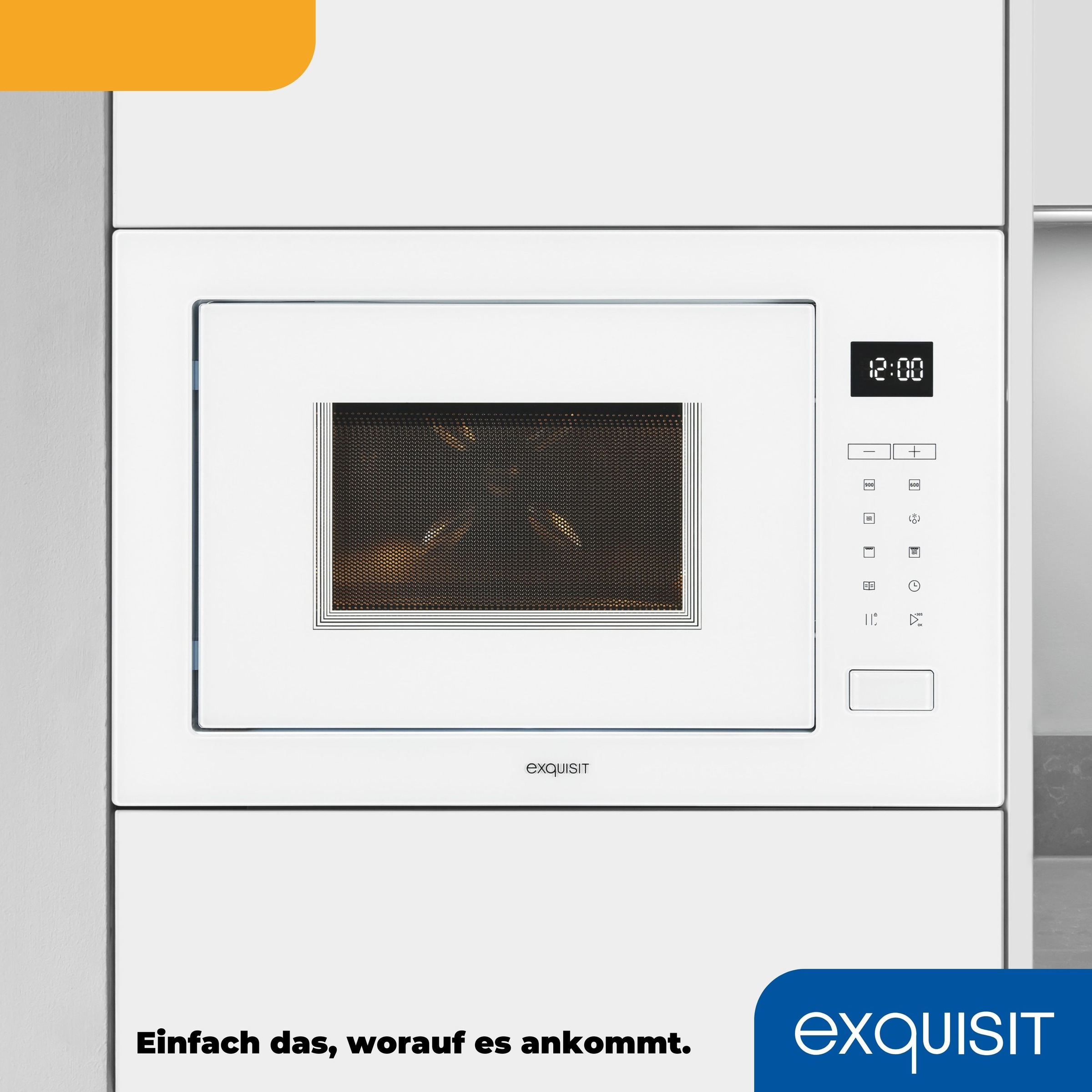exquisit Einbau-Mikrowelle »EMW25-G-020«, Grill-Mikrowelle, 1450 W