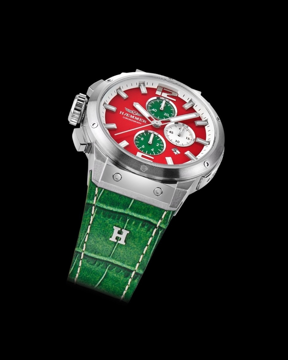 HAEMMER GERMANY Chronograph Quarzuhr, Armbanduhr, Herrenuhr, analog, Tag, Stoppfunktion