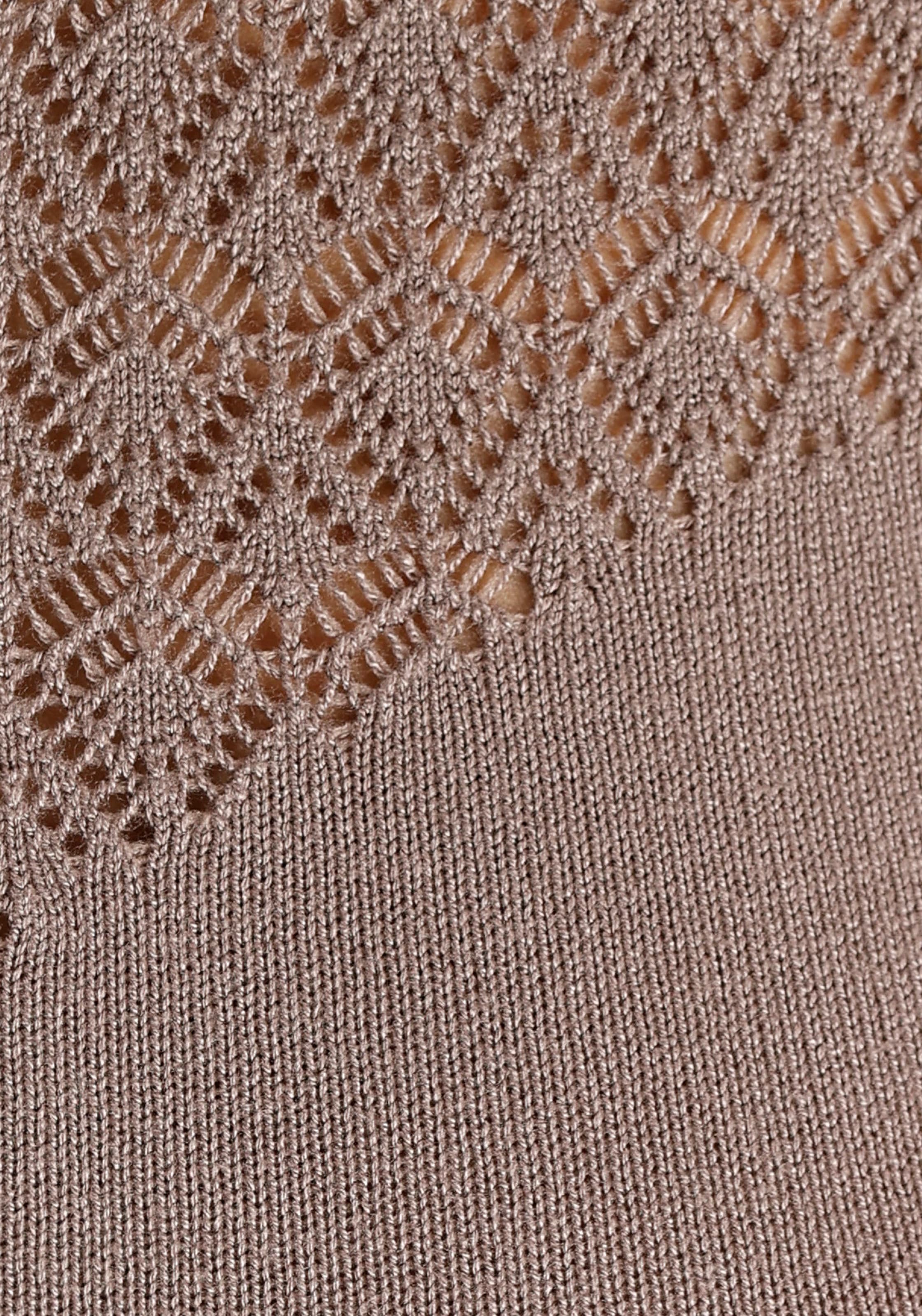 Melrose Stehkragenpullover, mit Ajourstrick