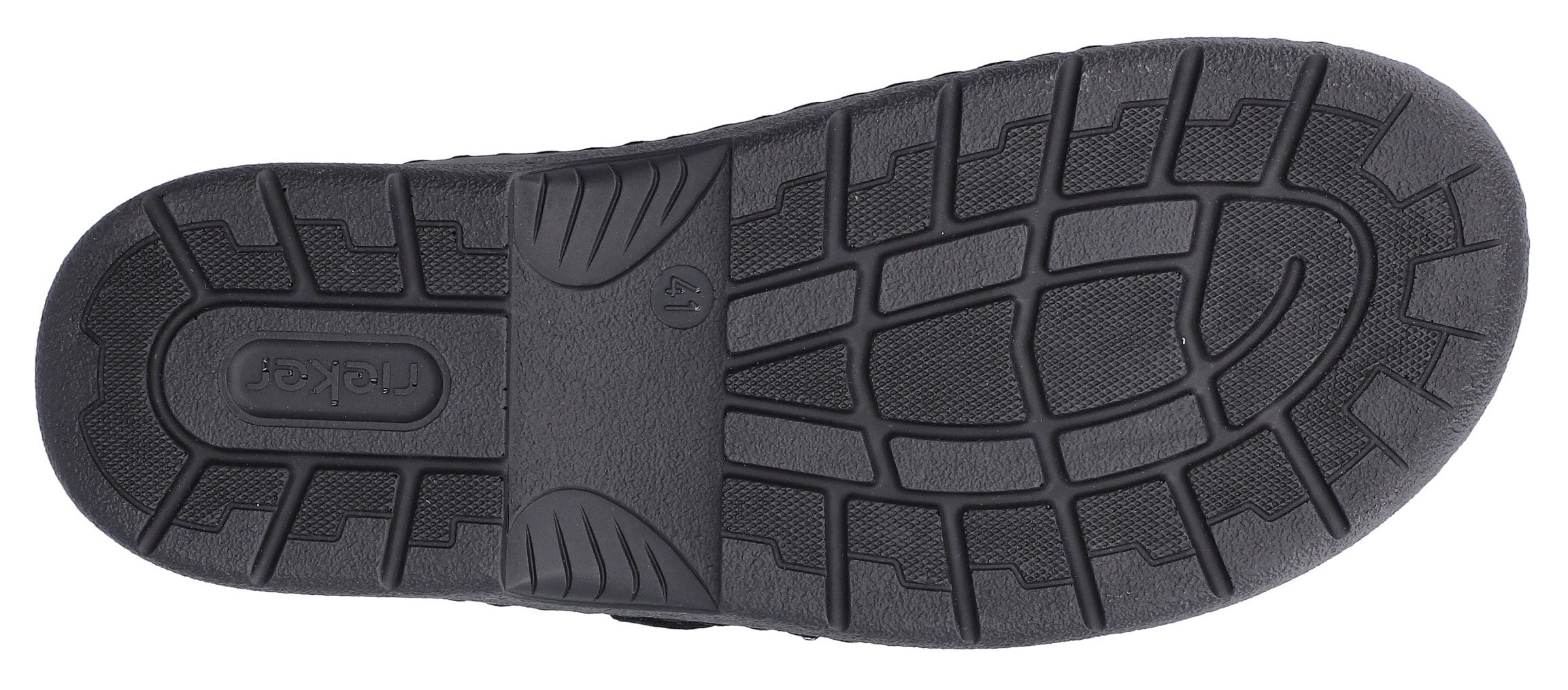 Rieker Clog  Pantolette, Schlupfschuh, Hausschuh mit herausnehmbarem Fußbett