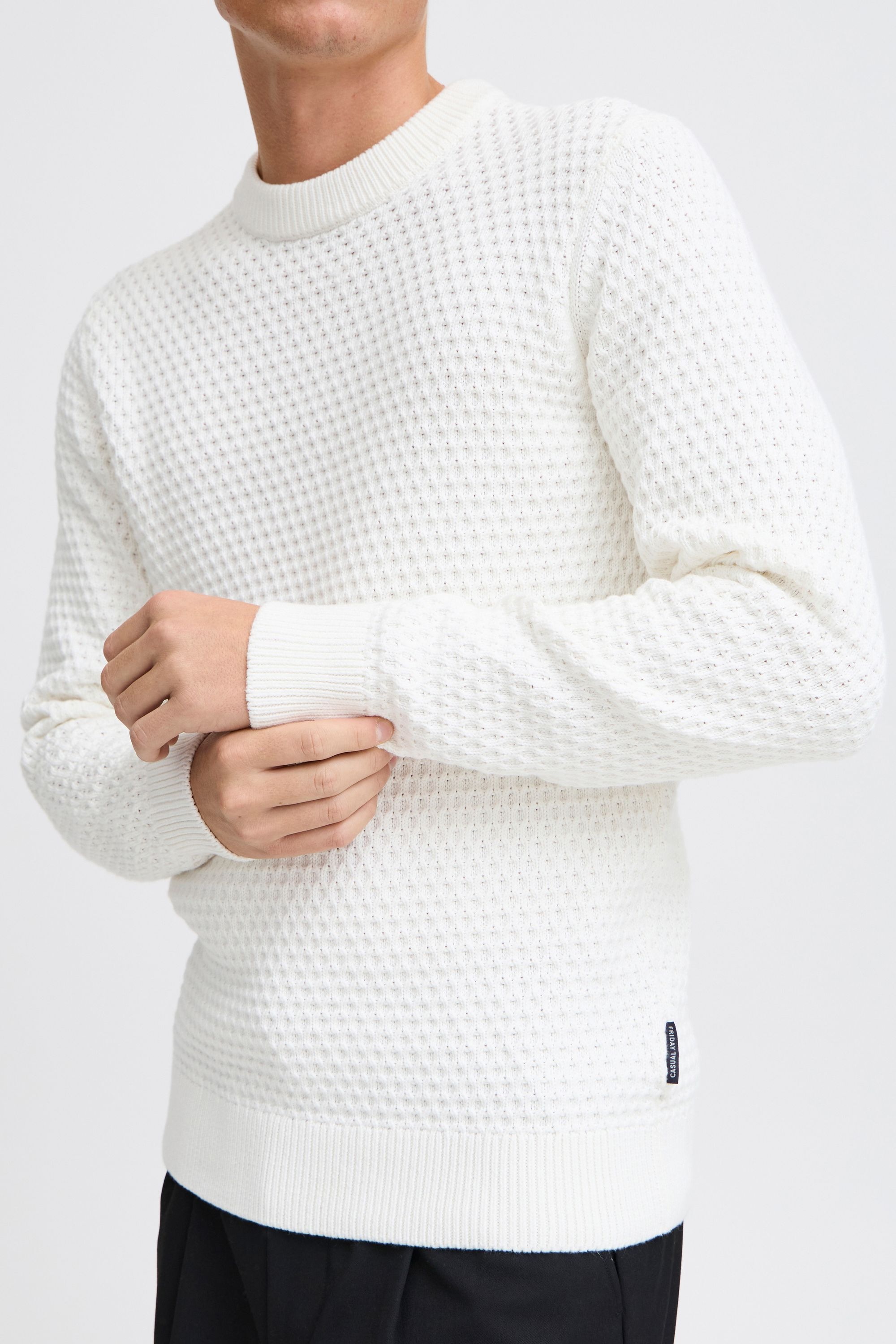 Casual Friday Strickfleece-Pullover »Strickpullover CFKARL structured crew neck knit«