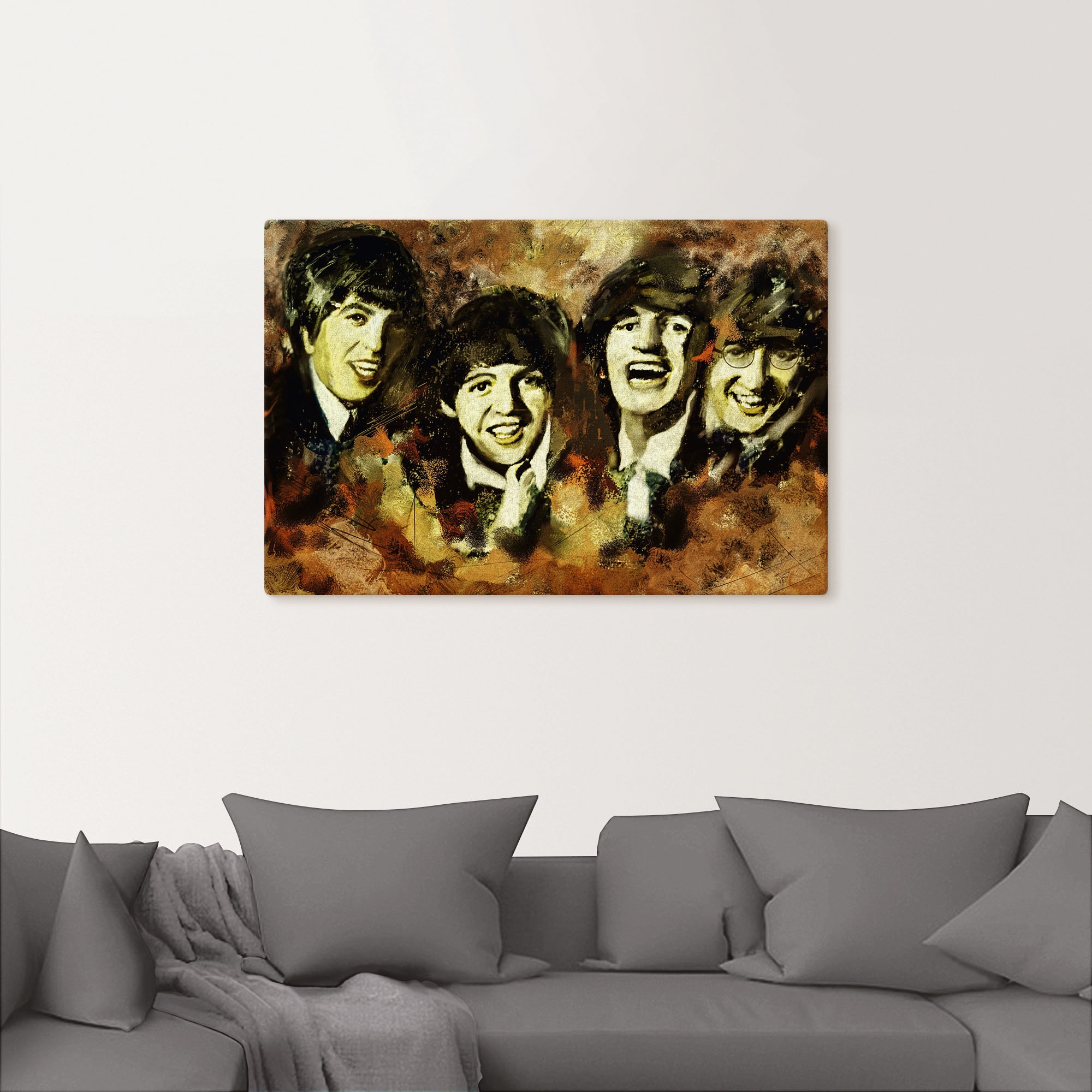 Artland Wandbild »Beatles«, Bilder von berühmten Musikern, (1 St.), als Leinwandbild, Wandaufkleber in verschied. Größen