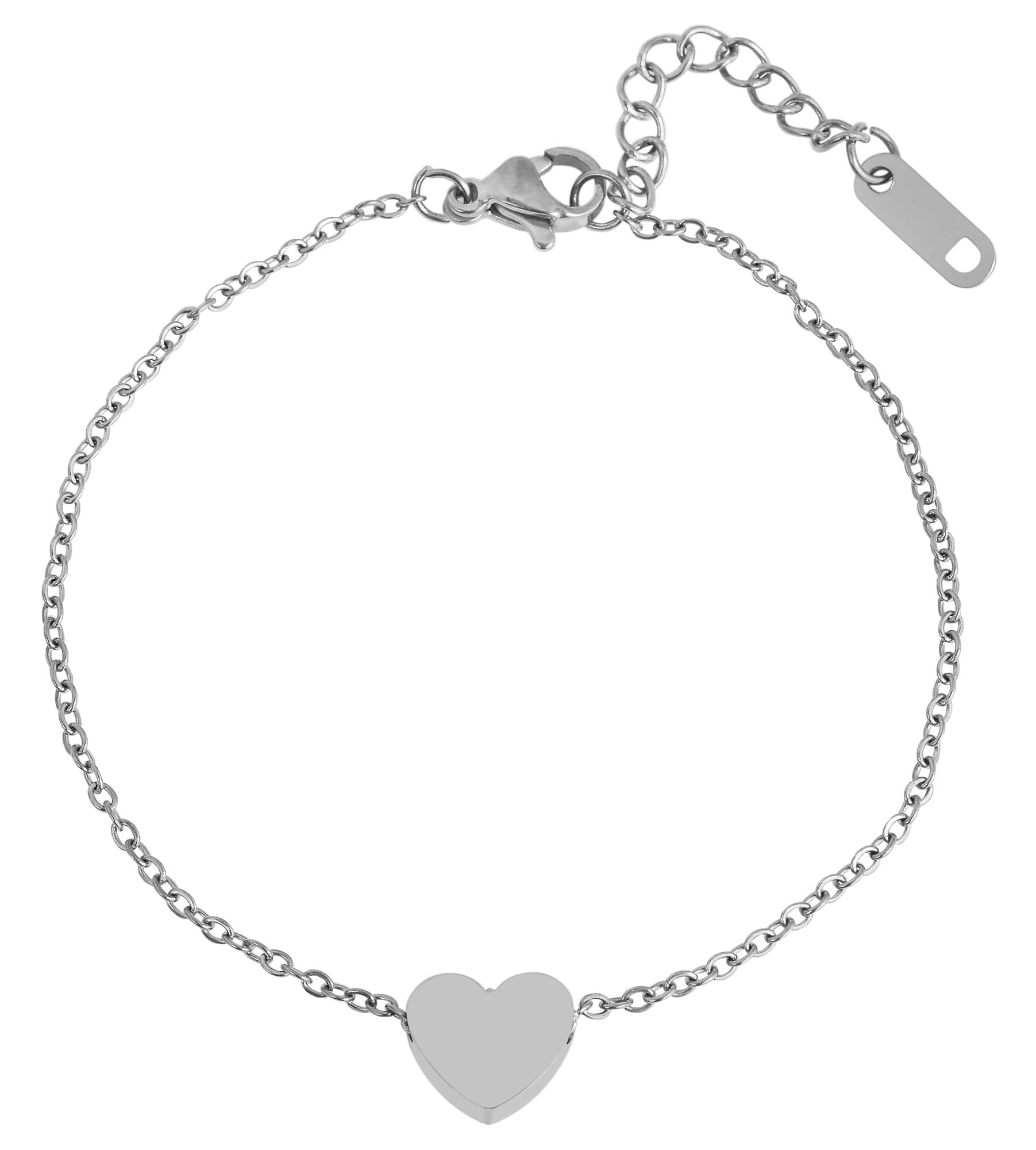 Adelia´s Armband »Damen Armband ¿ Herz aus Edelstahl 20 cm«