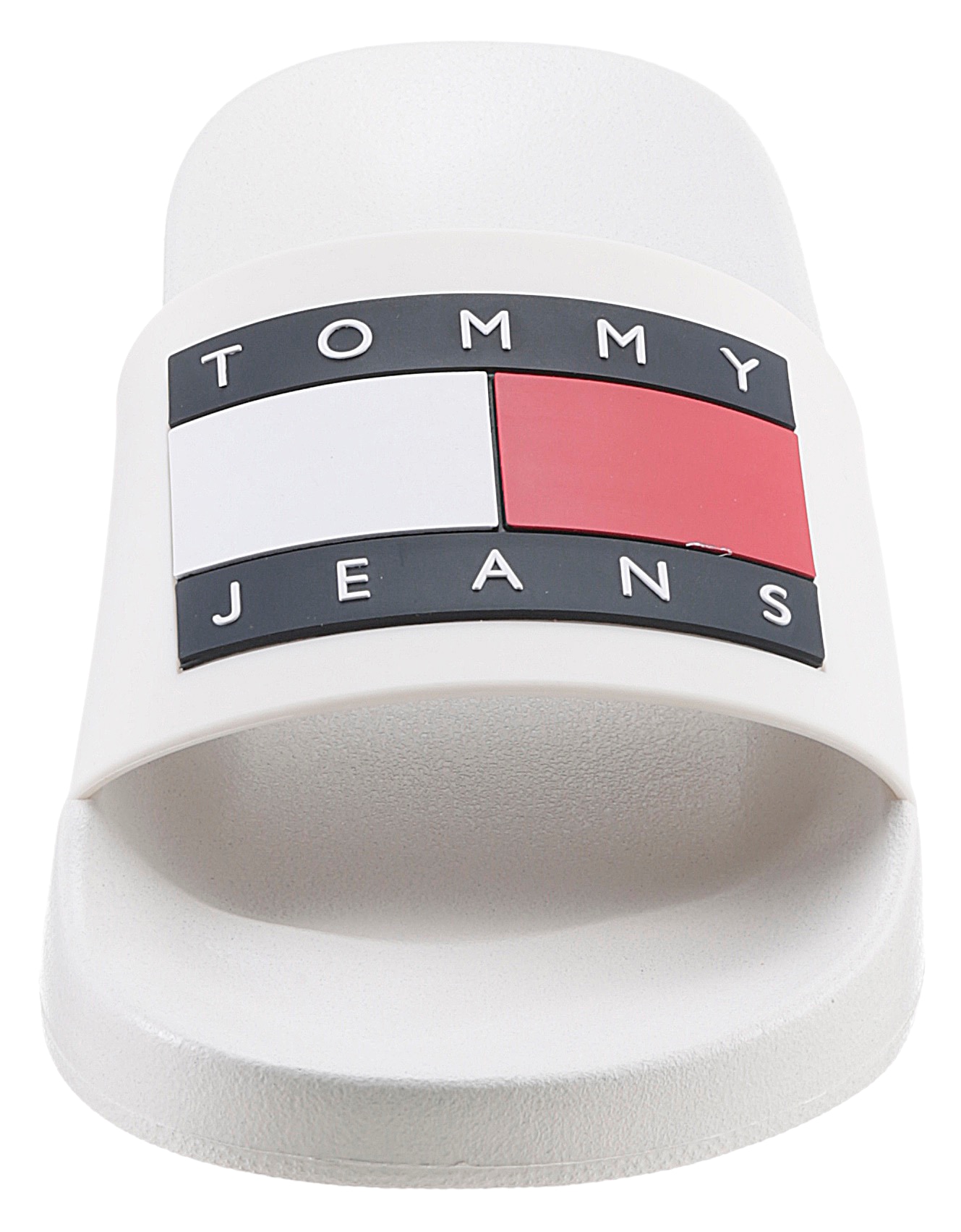 Tommy Jeans Badepantolette »TOMMY JEANS POOL SLIDE ESS«, Sommerschuh, Poolslides, Schlappen, mit plakativer Logoflag