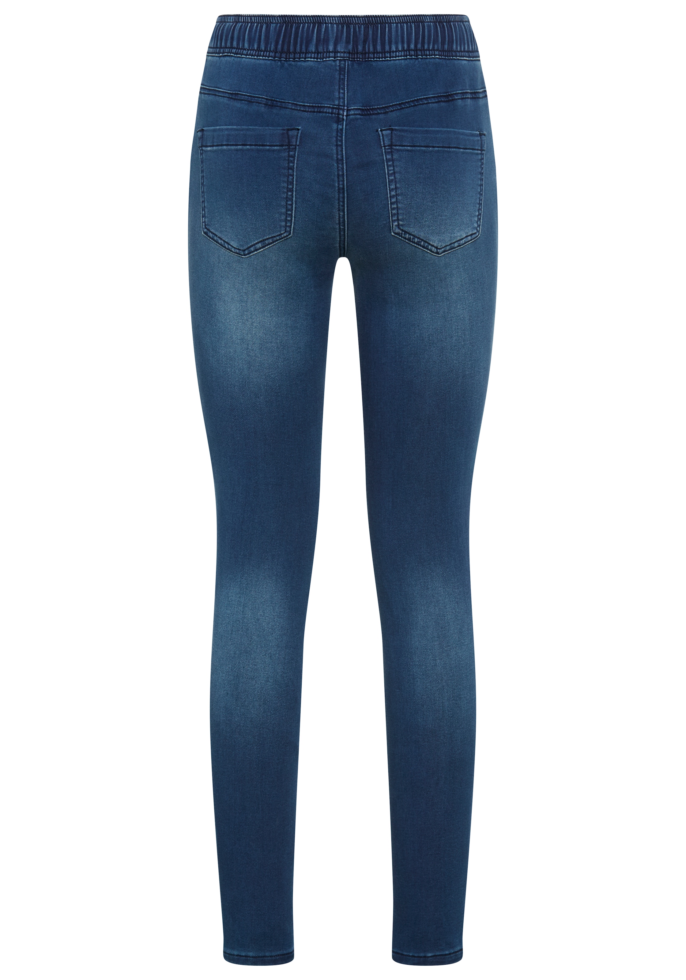 Arizona Stretch-Jeans, weites Bein, normale Leibhöhe, knöchellang, mit Used-Waschung