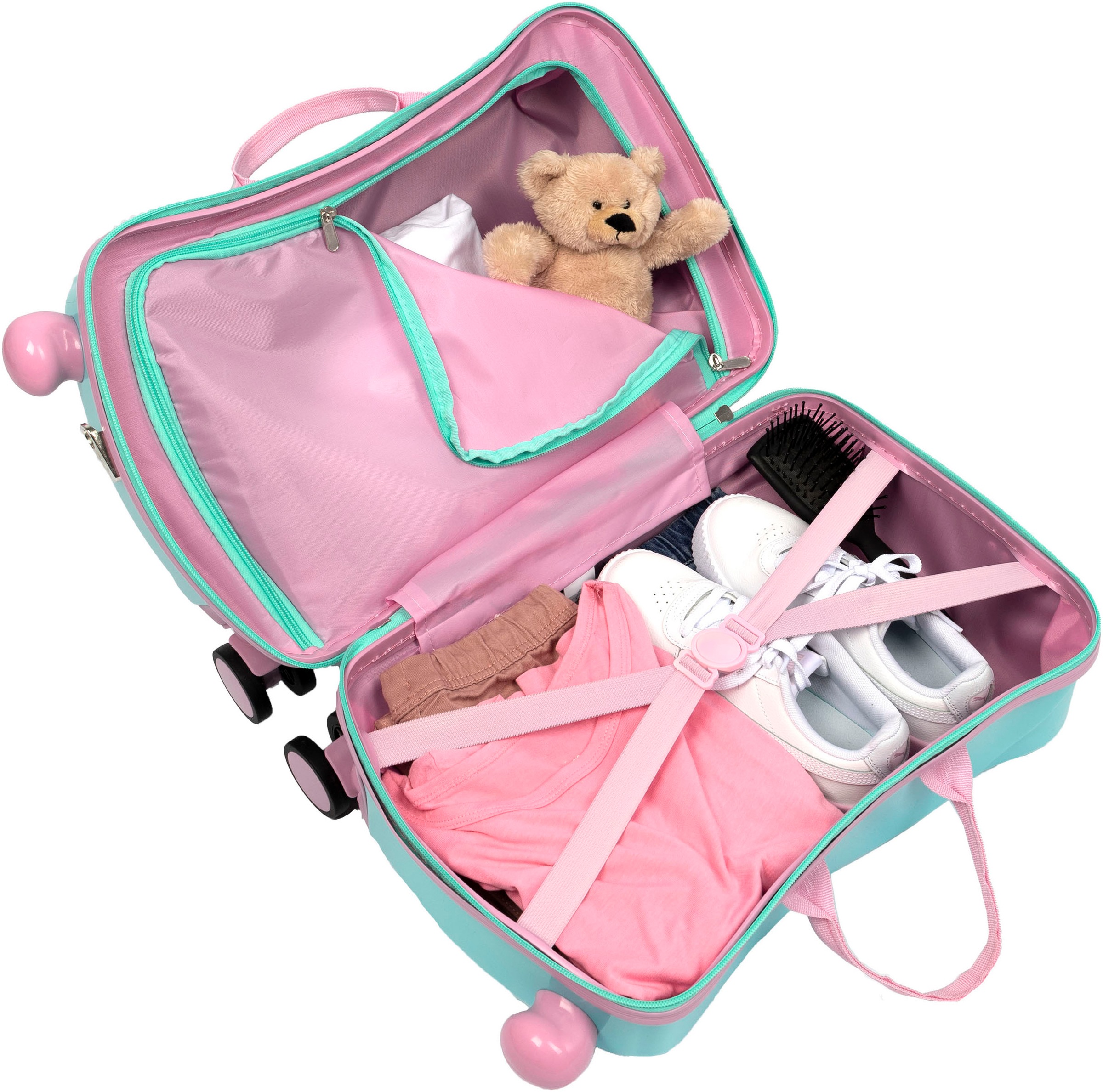 UNDERCOVER Kinderkoffer »Ride-on Trolley, Peppa Pig«, 4 Rollen, zum sitzen und ziehen