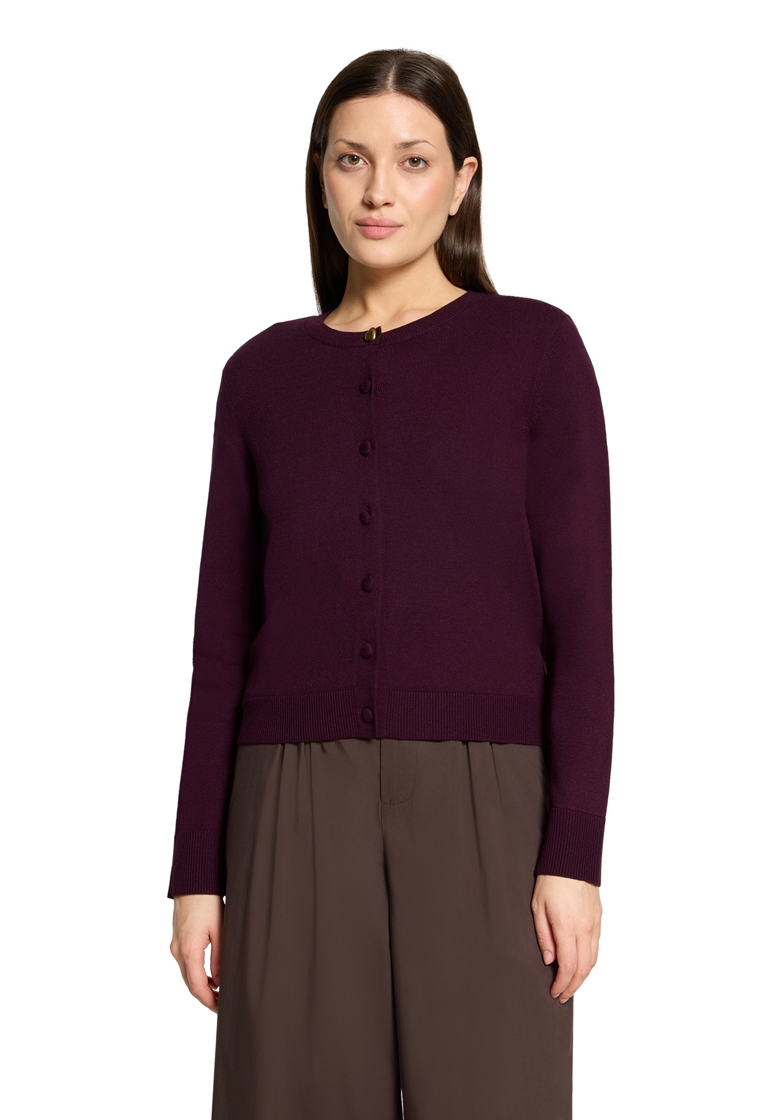 Cartoon Strickjacke »Feinstrickjacke mit Rundhalsausschnitt«