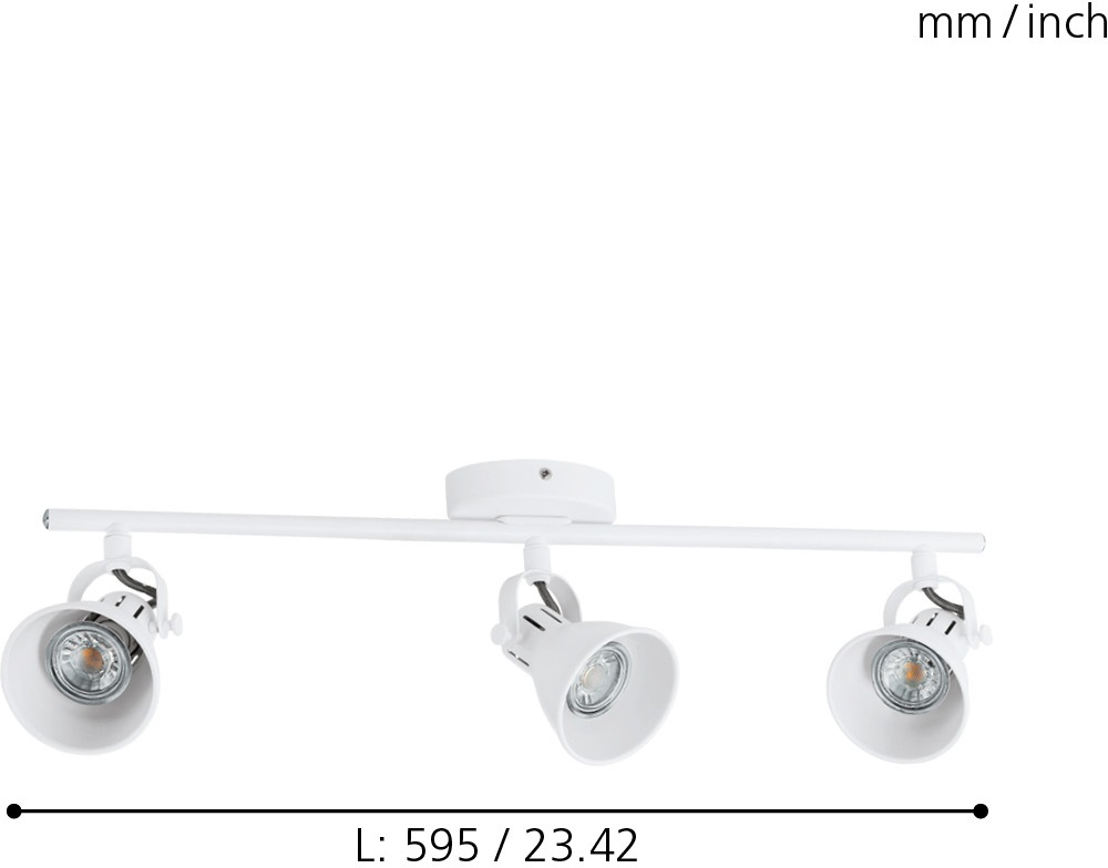 EGLO LED Deckenspots »SERAS 1«, 3 flammig, Leuchtmittel LED-Board-GU10 | LED wechselbar, LED Deckenleuchte, LED Deckenlampe