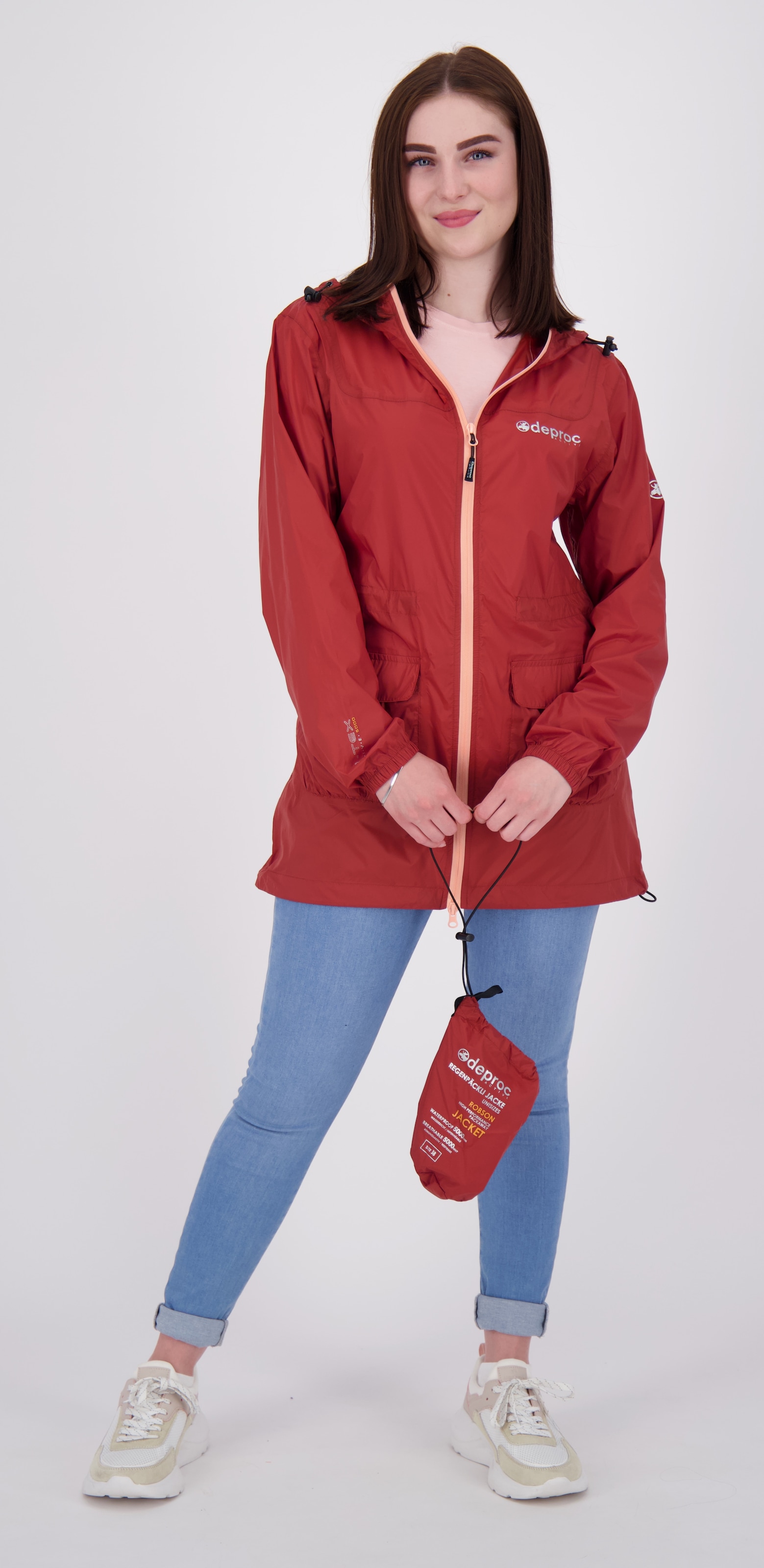 DEPROC Active Regenmantel »ROBSON LONG WOMEN«, auch in Großen Größen erhältlich