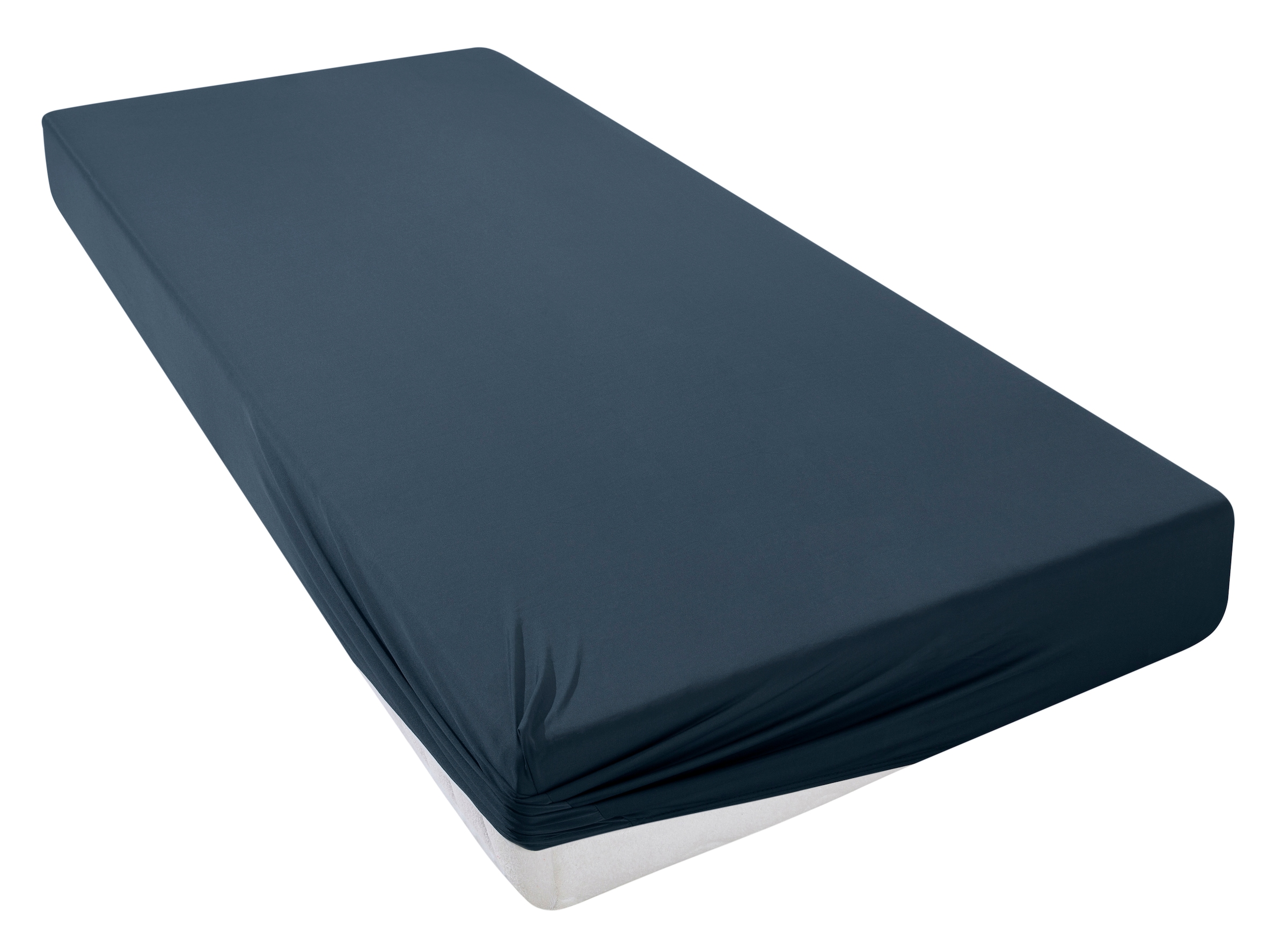 My Home Spannbettlaken »PAPRIKA« Bettlaken in blau, Größe 140x200 18