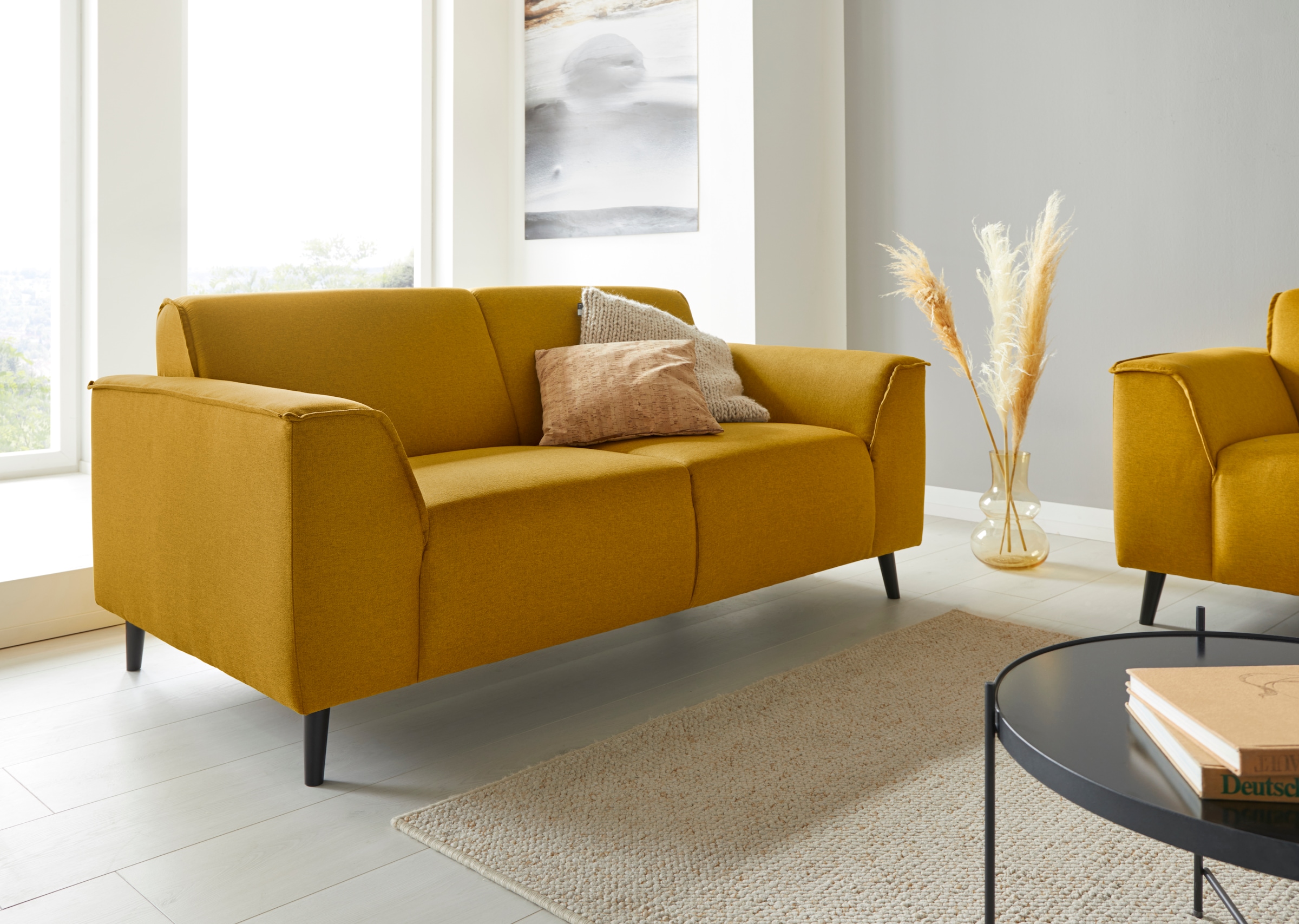 DOMO collection 2-Sitzer »Amora moderne Formensprache, tolle Verarbeitungsdetails,  komfortabel« mit Federkern für hohen Sitzkomfort