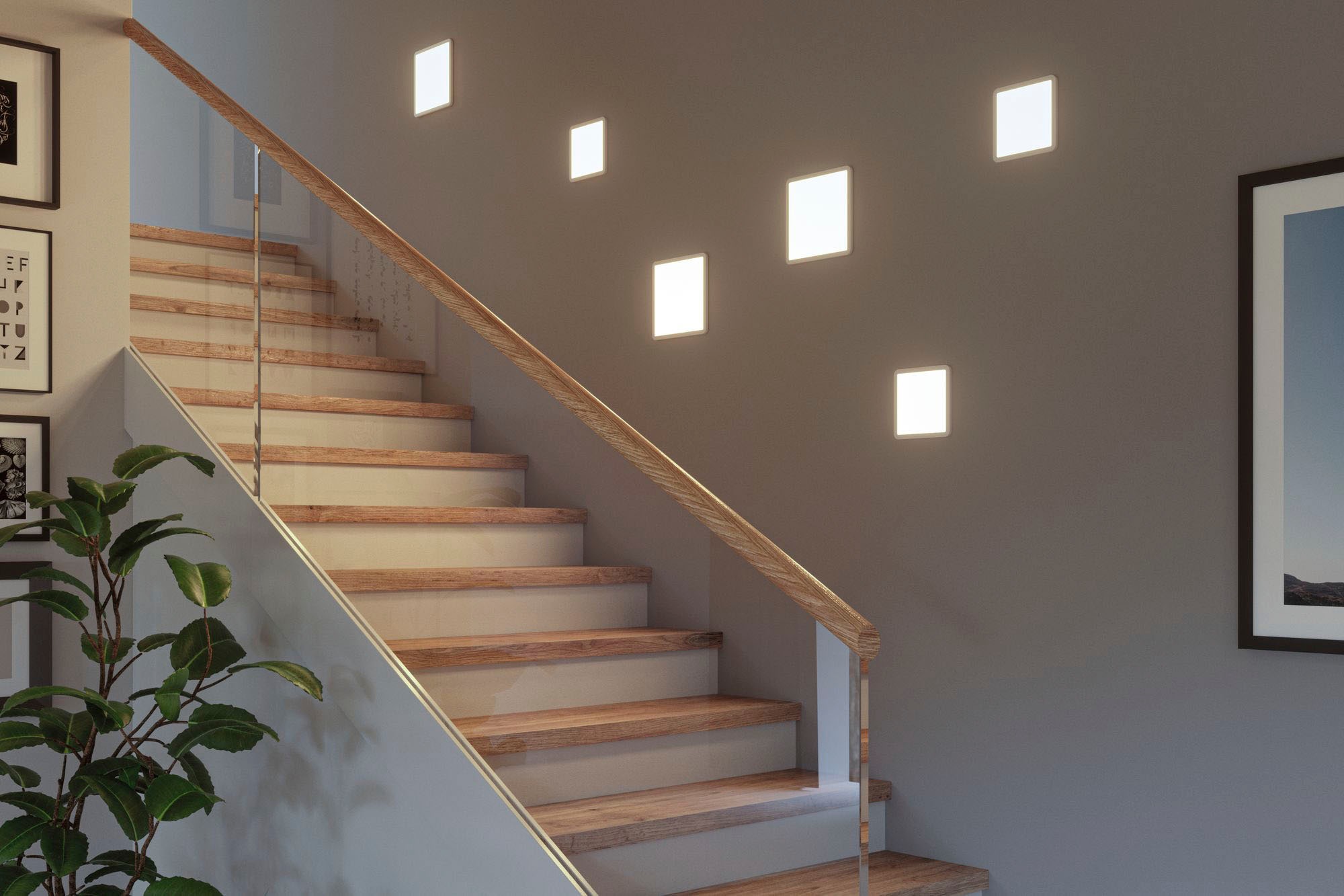 Paulmann LED Bad-Einbauleuchte »Areo«, Schutzart IP44, 3-Stufen-dimmbar, Gr. 17,5 x 17,5 cm, inkl. LED Leuchtmittel
