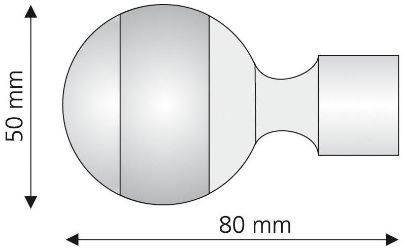Liedeco Gardinenstangen-Endstück »Power«, (Set, 1 St.), für Gardinenstangen Ø 20 mm