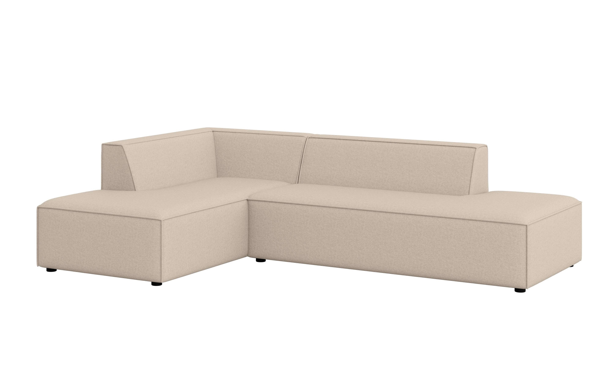 INOSIGN Ecksofa »Ecksofa Cavan mit Ottomane links oder rechts bestellbar« L-Form mit Wellenunterfederung, Maße B/T/H: 270/180/72 cm