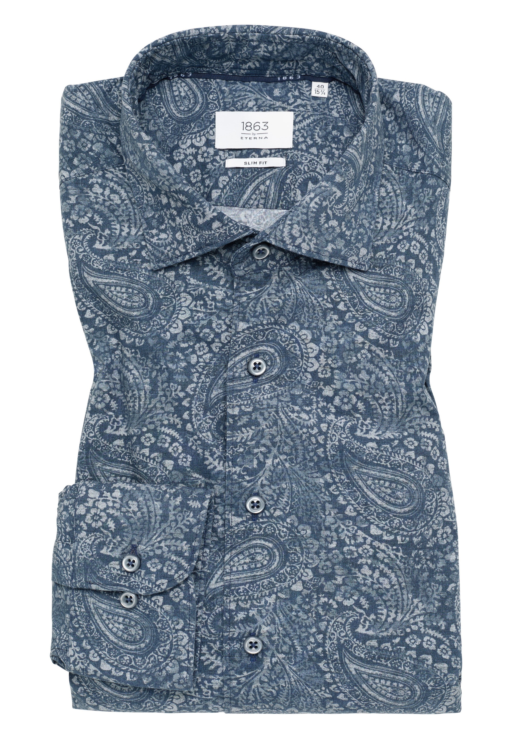 Eterna Langarmhemd »SLIM FIT« EASY IRON (bügelleicht)