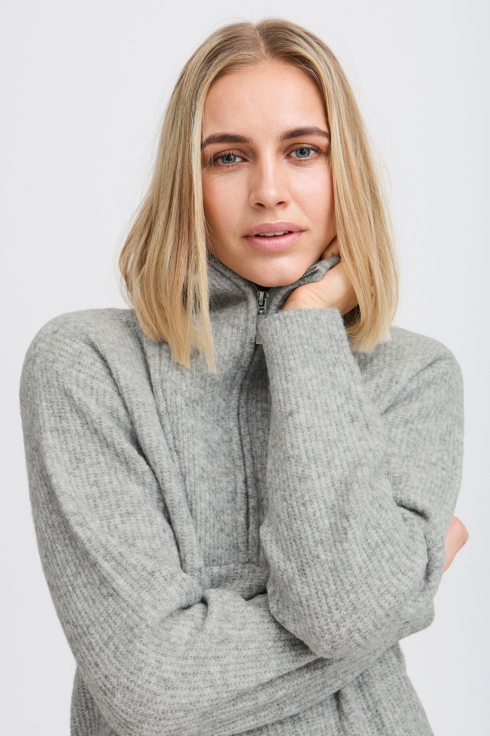 Pulz Jeans Strickfleece-Pullover »Strickpullover PZASTRA Zipper Roll Neck Pullover«