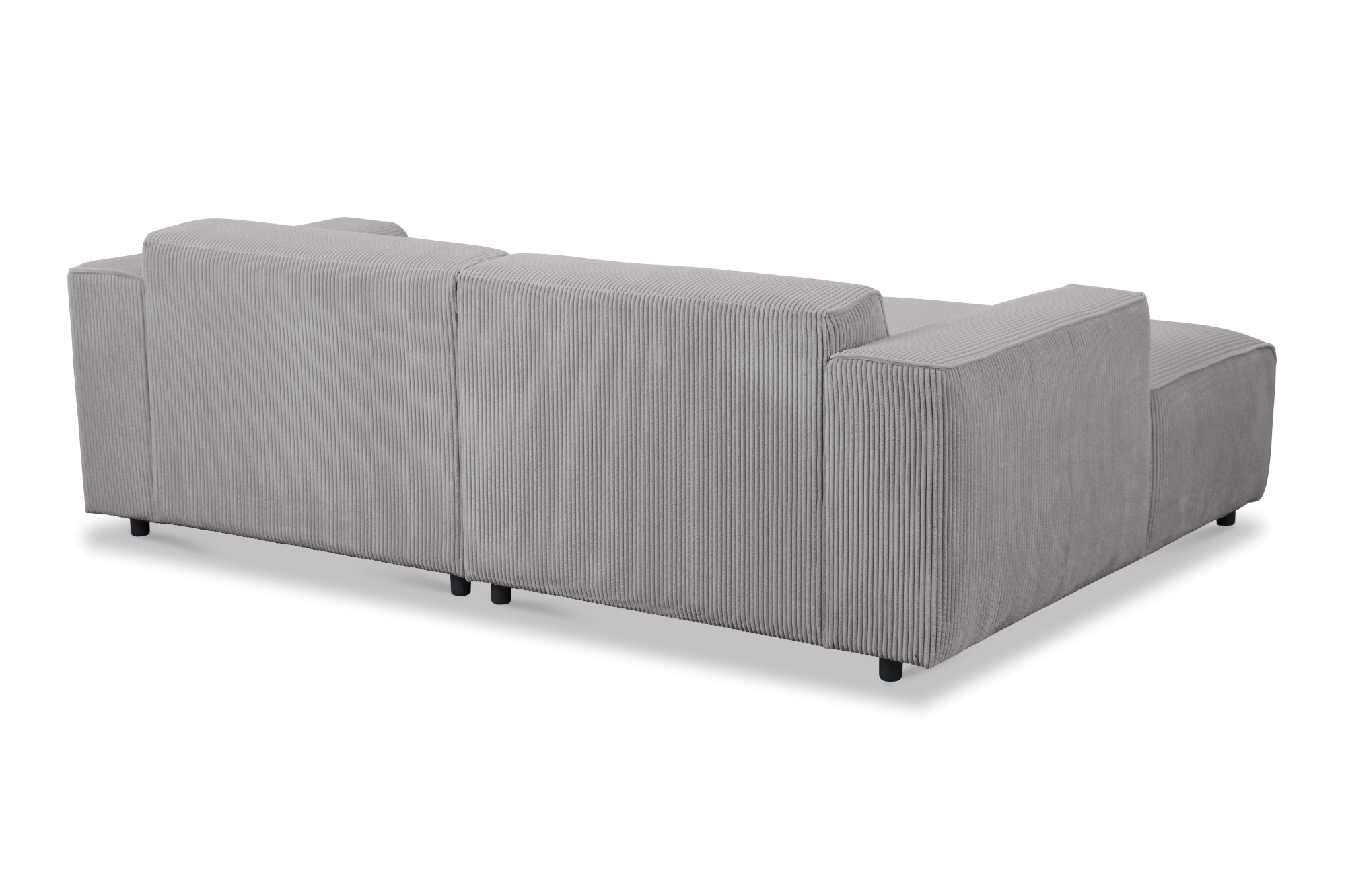 andas Ecksofa »Noord mit Kedernaht, Breite 234 cm«, Cord, Struktur, Webstoff, mit Wellenunterfederung, Massivholzrahmen