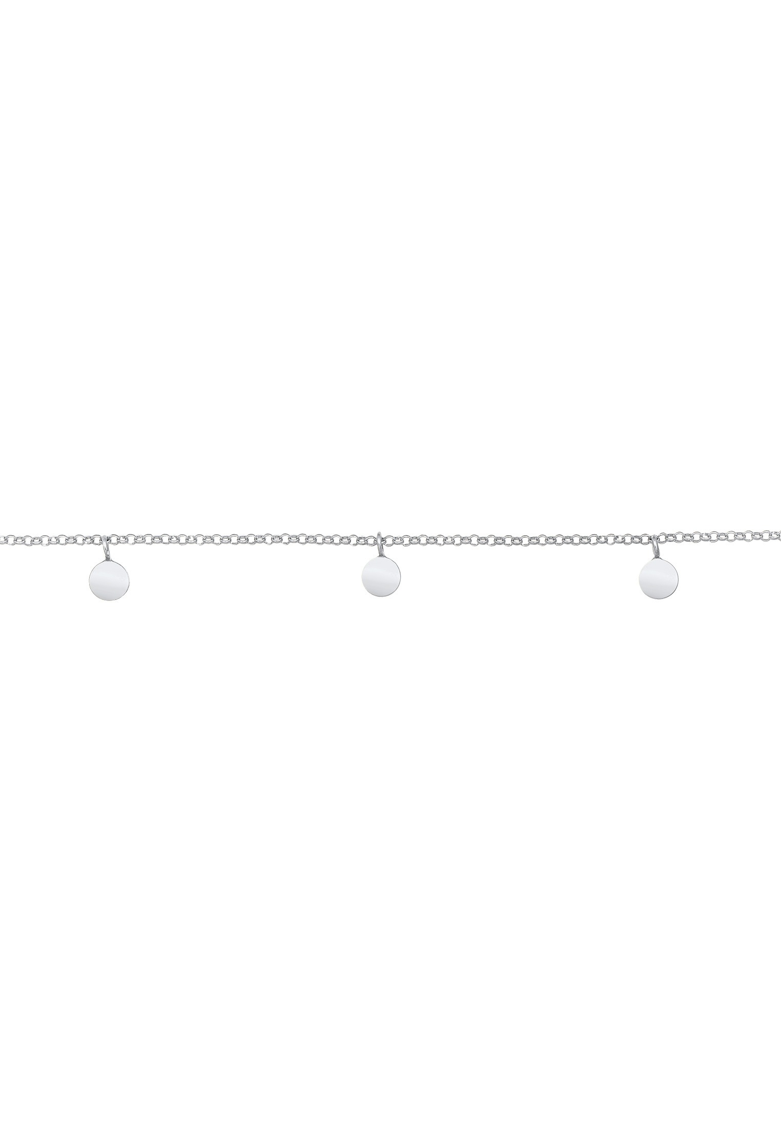 Elli Choker »Halskette Choker Plättchen Coin Poliert 925 Silber«