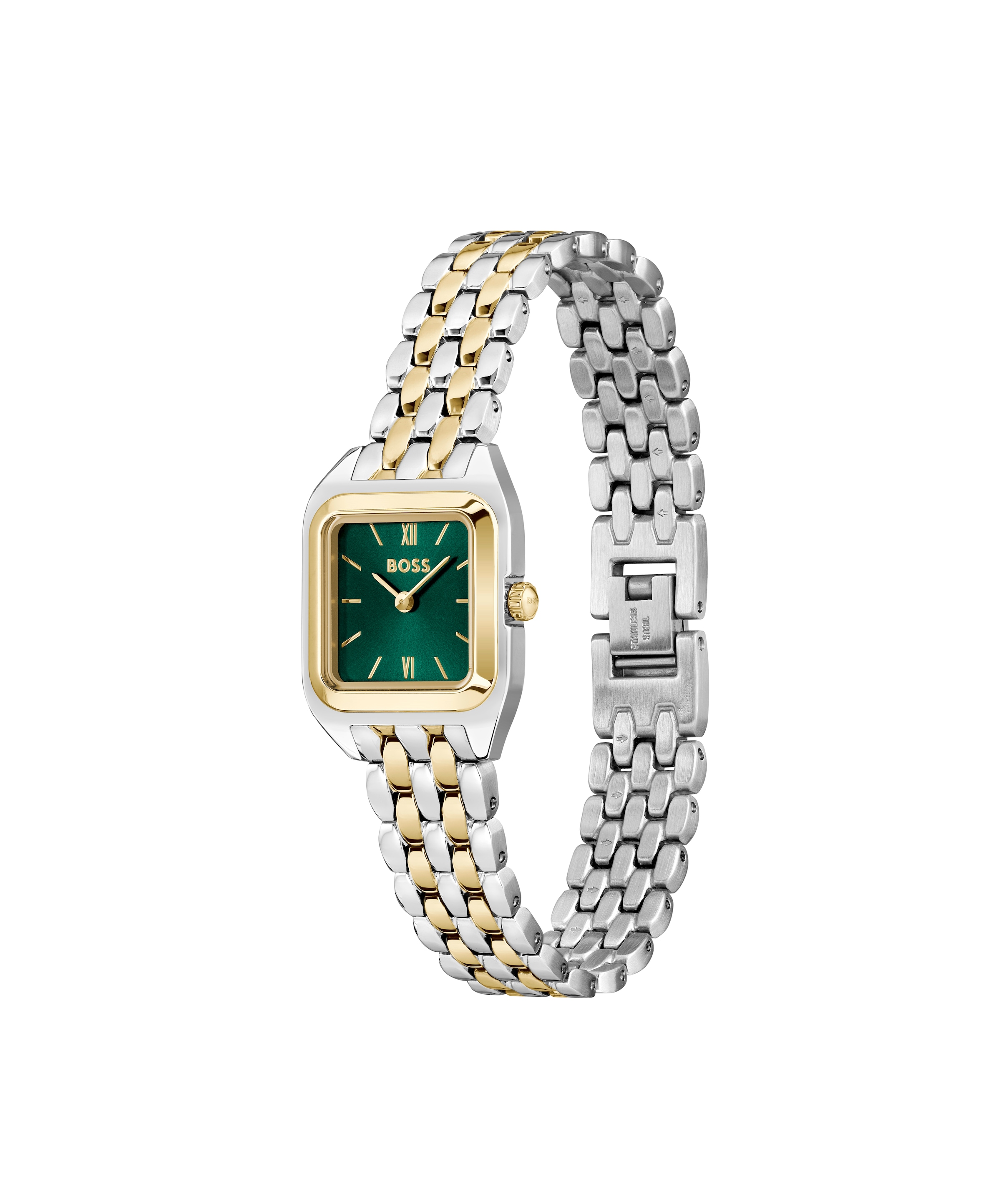 BOSS Quarzuhr »MAE PETITE« Armbanduhr, Damenuhr, Edelstahlarmband, analog