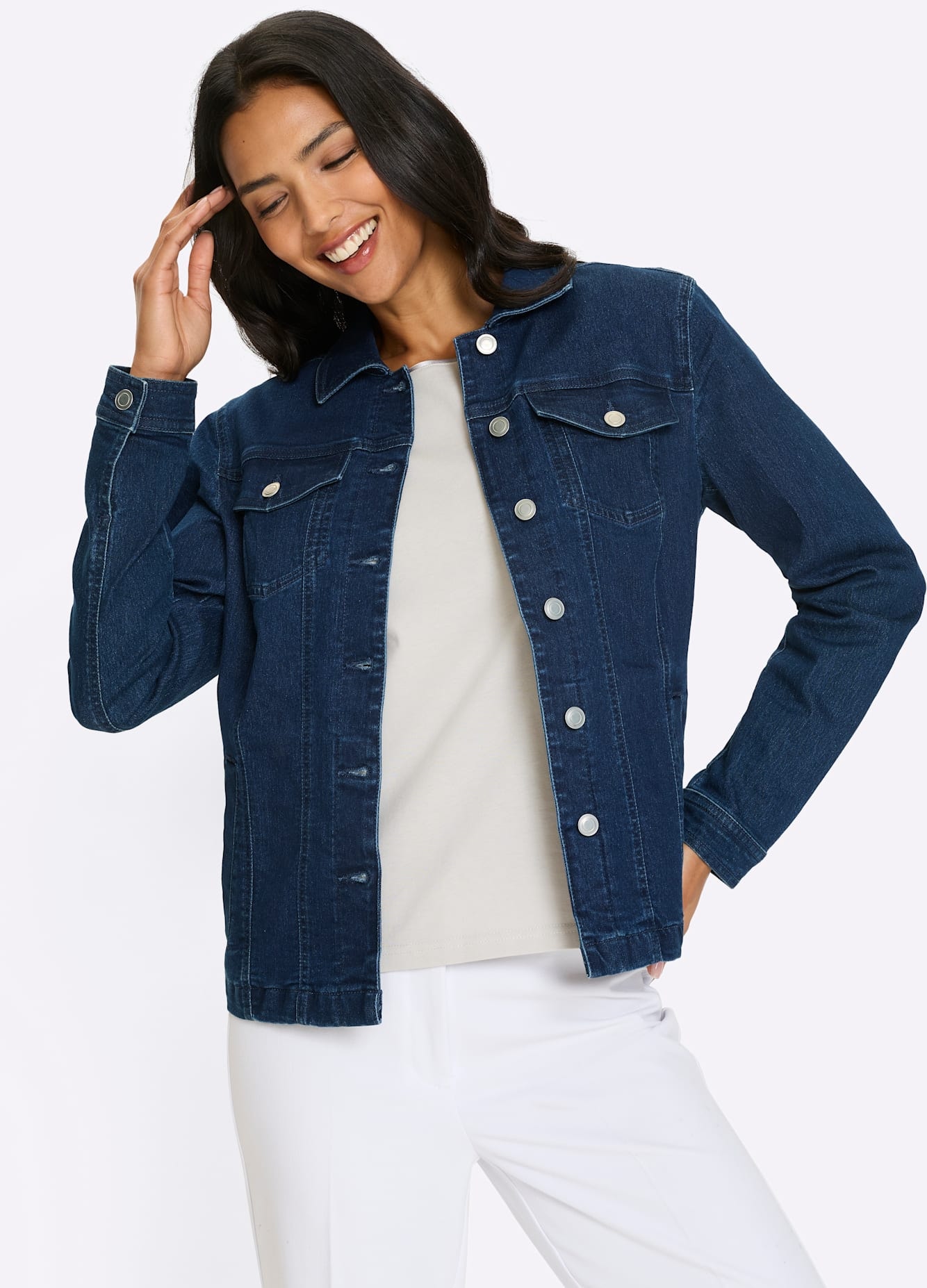 Classic Basics Jeansjacke ohne Kapuze