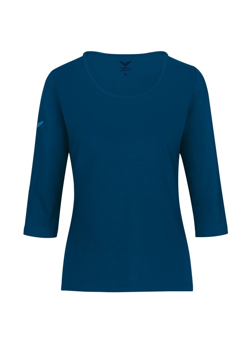 Trigema T-Shirt »TRIGEMA 3/4 Arm Shirt aus Biobaumwolle«, (1 tlg.)