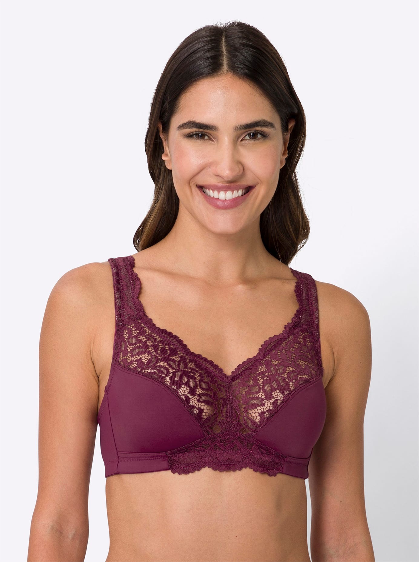 DamenBügelloserBHEinzelpackung in rot, Größe Cup E