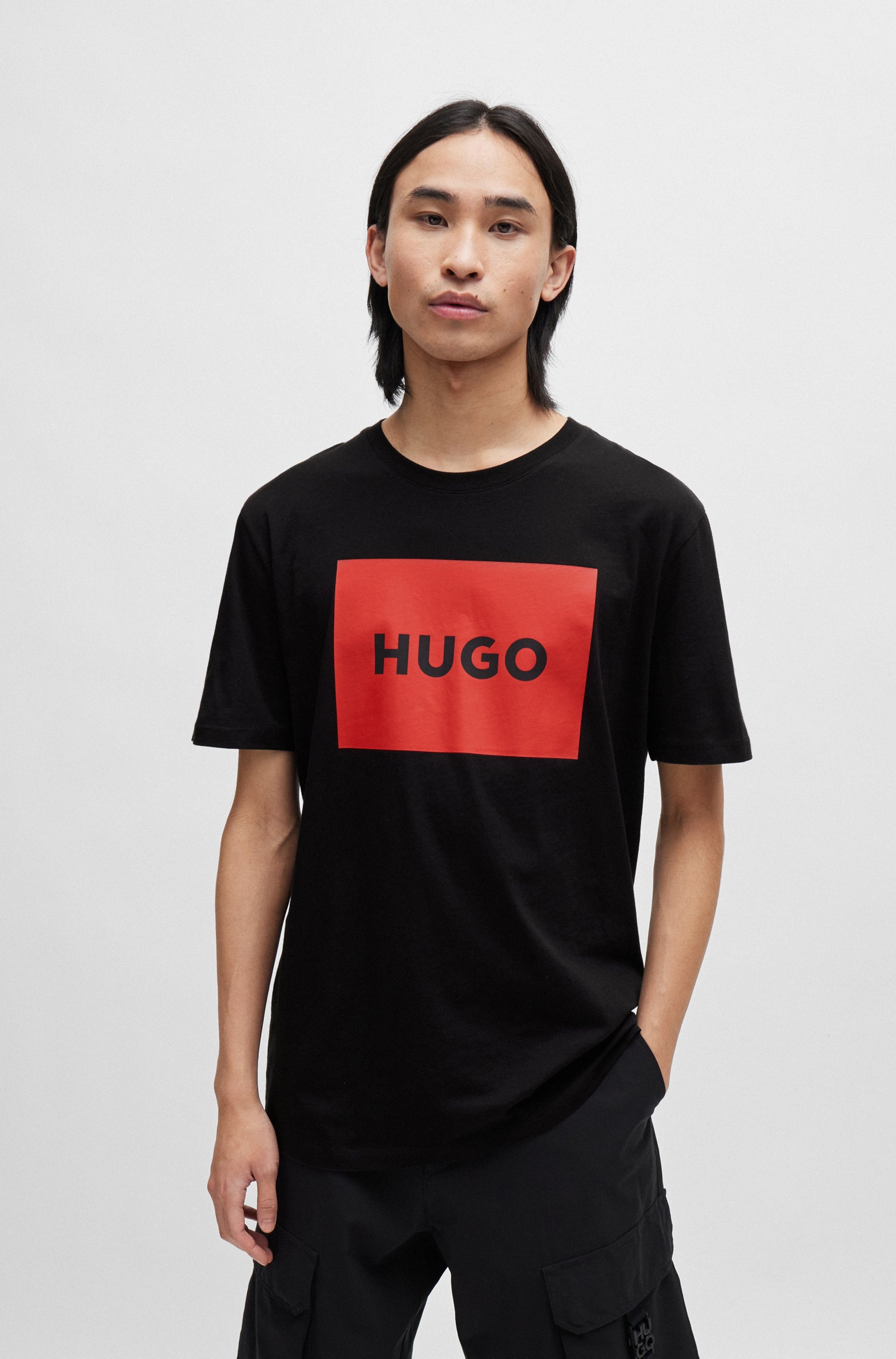 HUGO T-Shirt »Dulive« Rundhalsausschnitt, Regular Fit, Basic Must Have, HUGO Logo Gummidruck