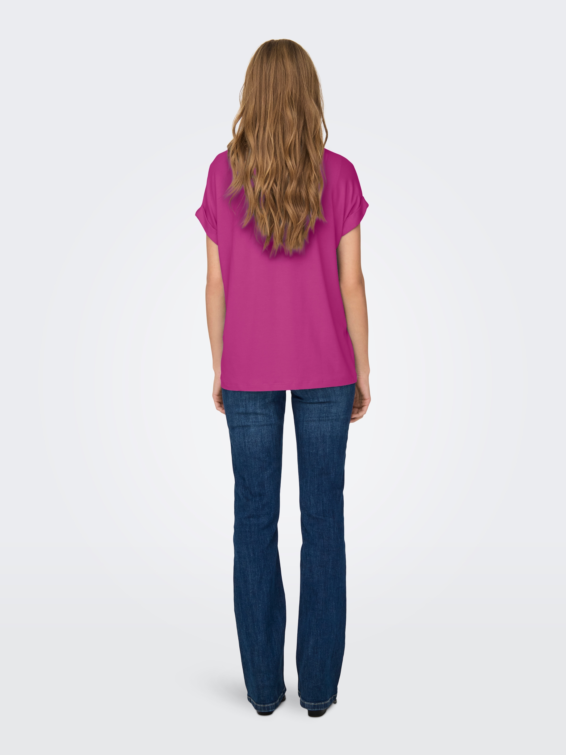 ONLY T-Shirt »ONLMOSTER – Kurzarmshirt mit Aufschlag und klassischem Look« Viskosemischung, regular fit