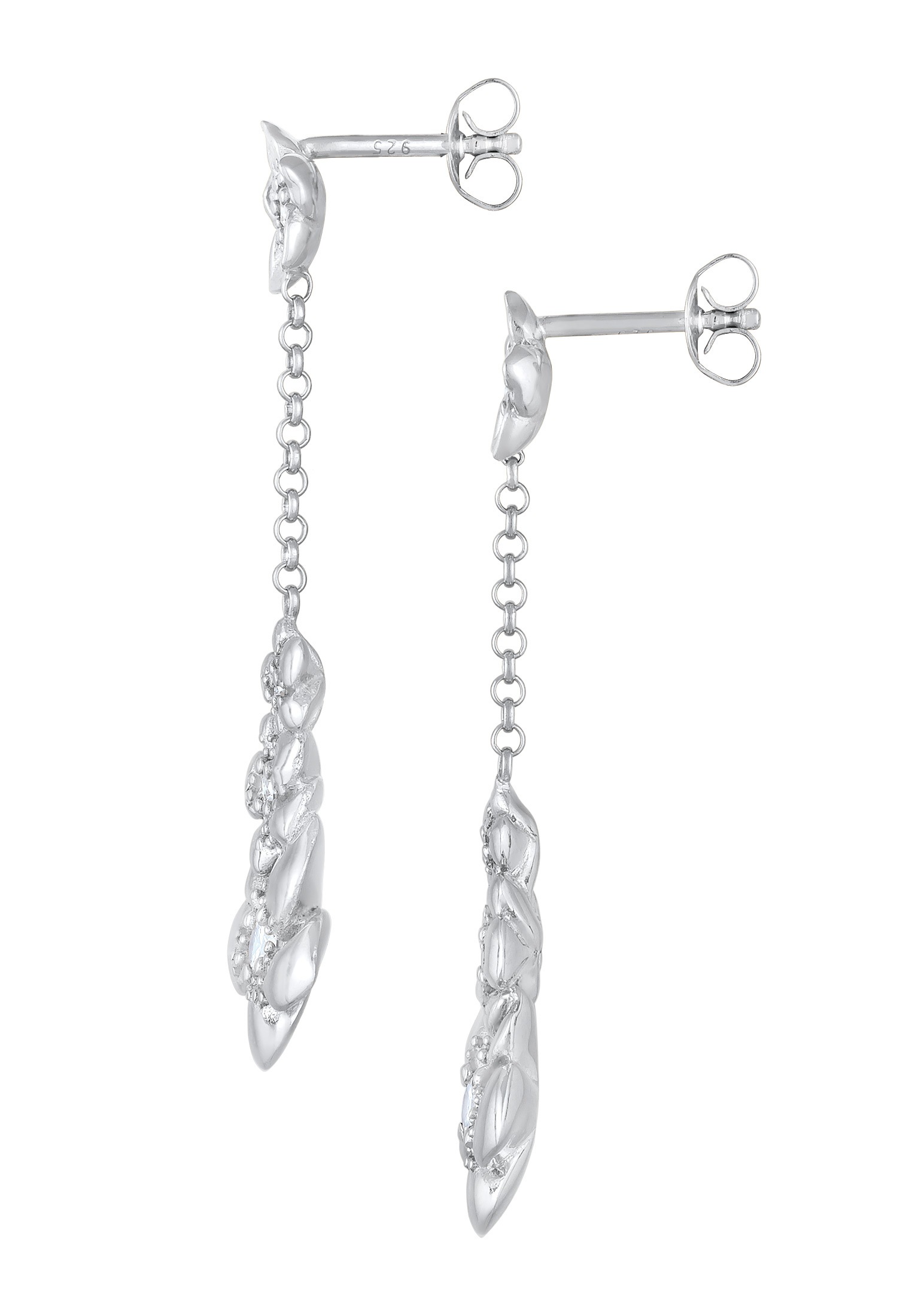 Elli Paar Ohrstecker »Ohrringe Ohrhänger Blüten Zirkonia Flower Floral 925 Silber«