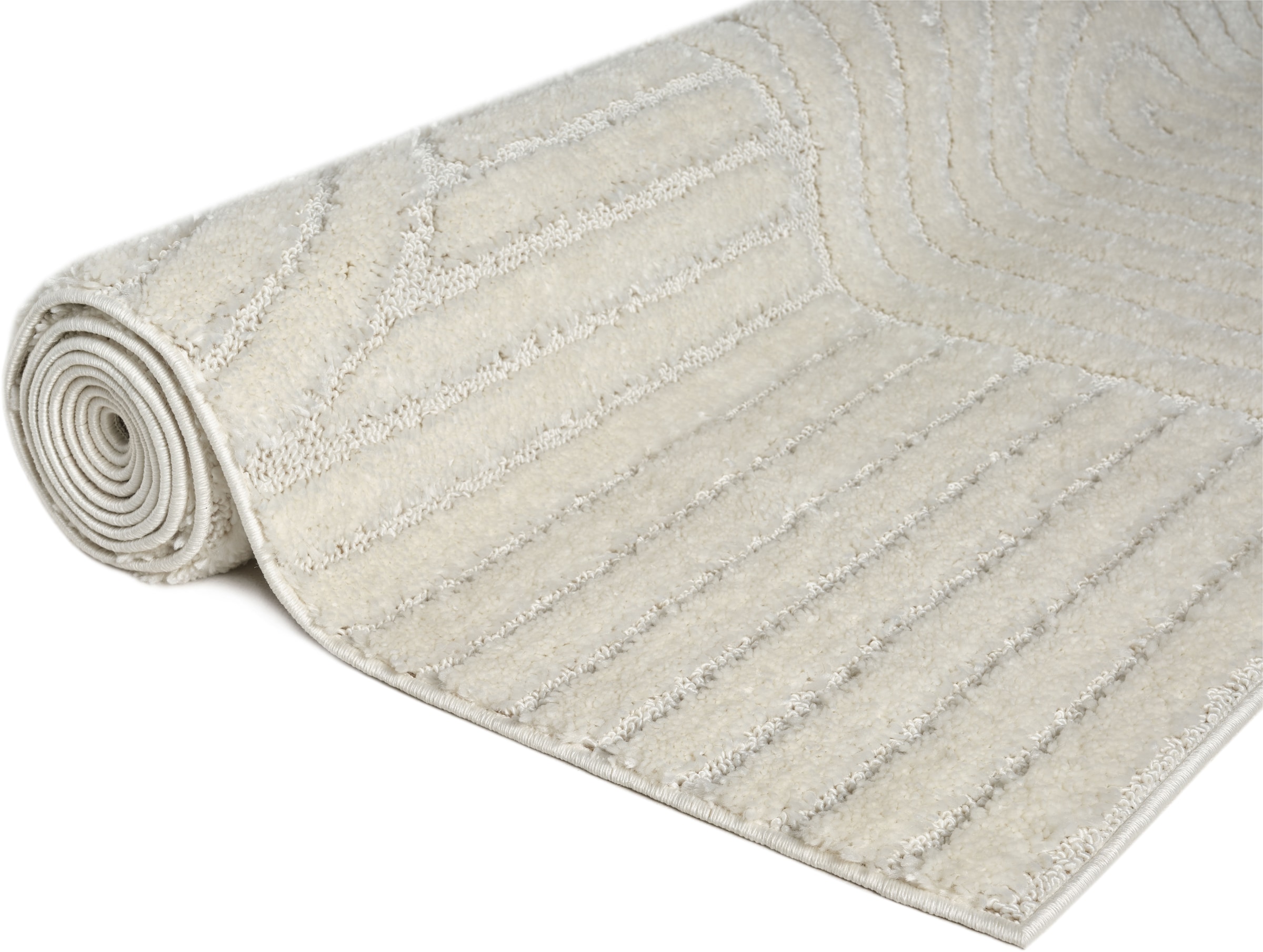 OTTO home Teppich »Jonne«, rechteckig, 20 mm Höhe, Boho Design, 3D Optik, Scandi, Wohnzimmer, Schlafzimmer