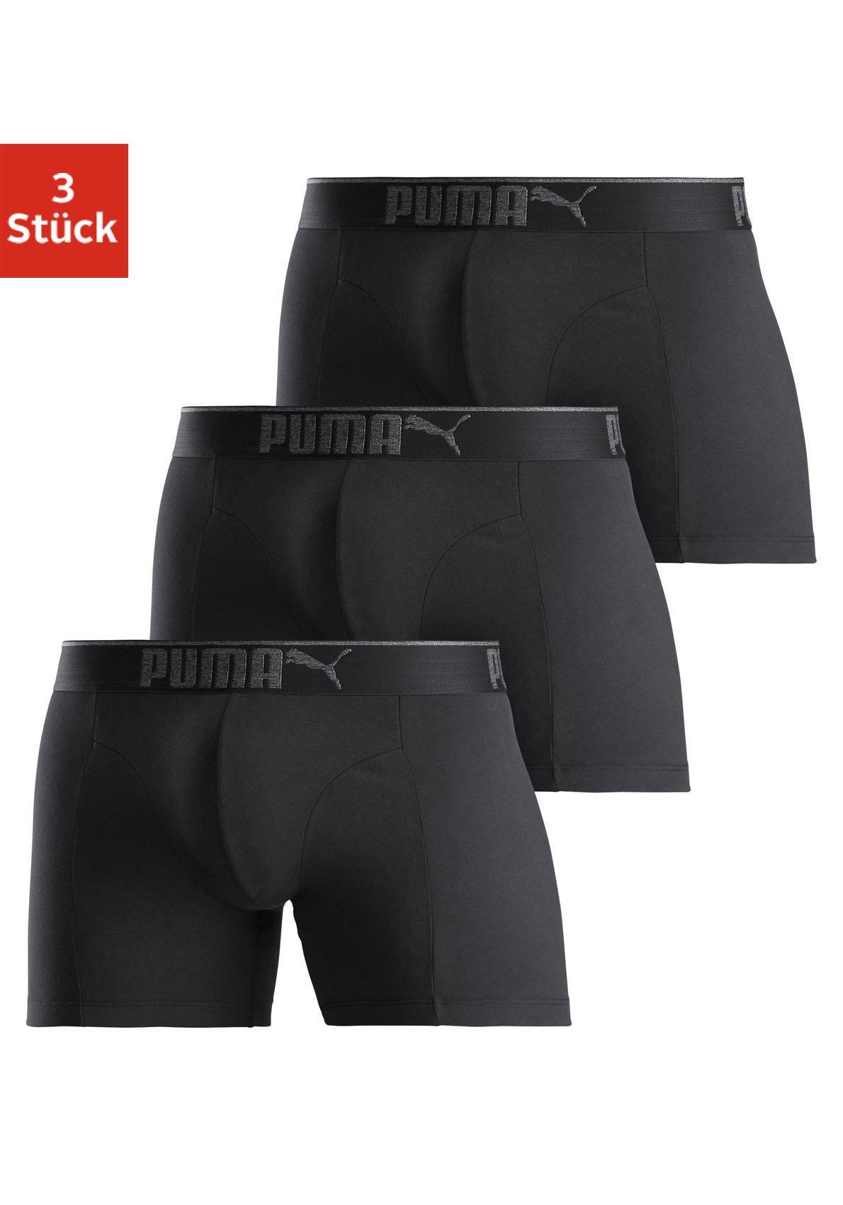PUMA Boxer »Lifestyle Sueded Cotton Boxer 3P«, (3 St.)