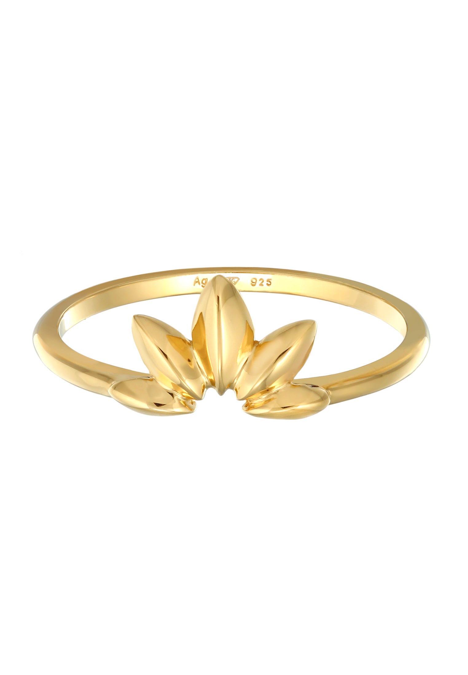 Elli Silberring »Ring Blatt Leaf Natur 925 Silber«