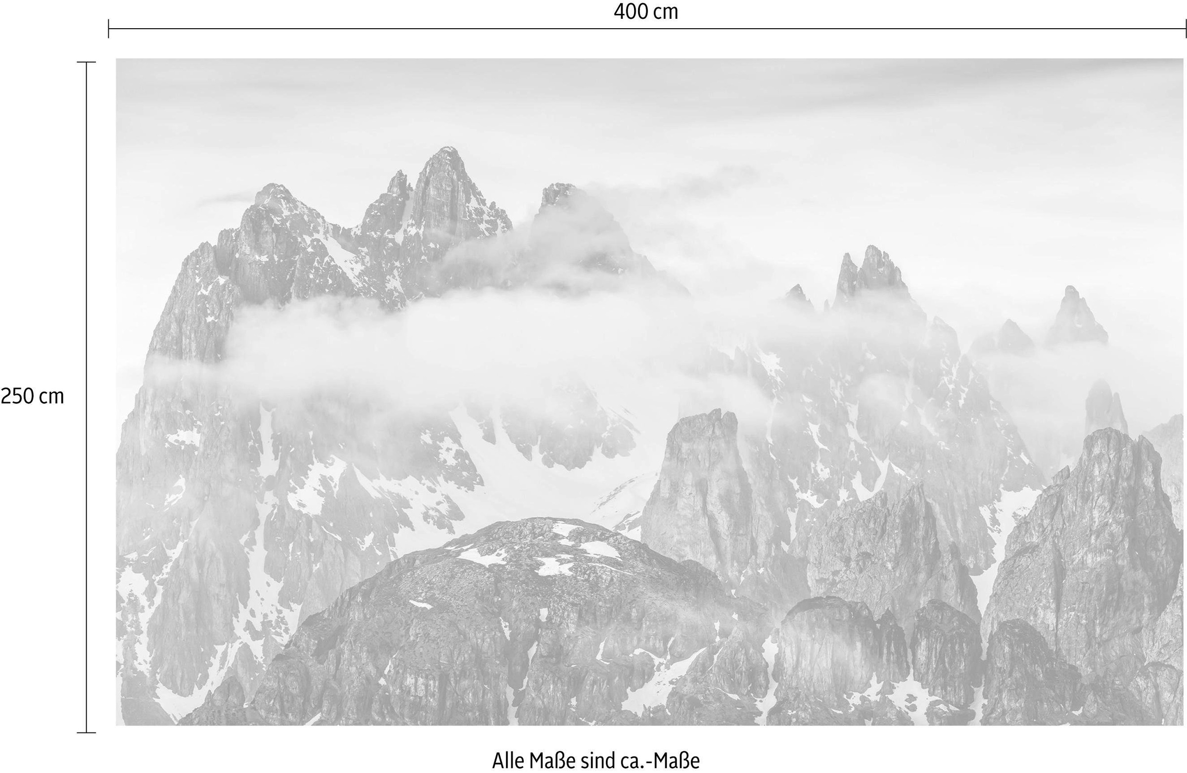 Komar Vliestapete »Digitaldruck Vlies - The Fortress - Größe 400 x 250 cm«, bedruckt, Wohnzimmer, Schlafzimmer