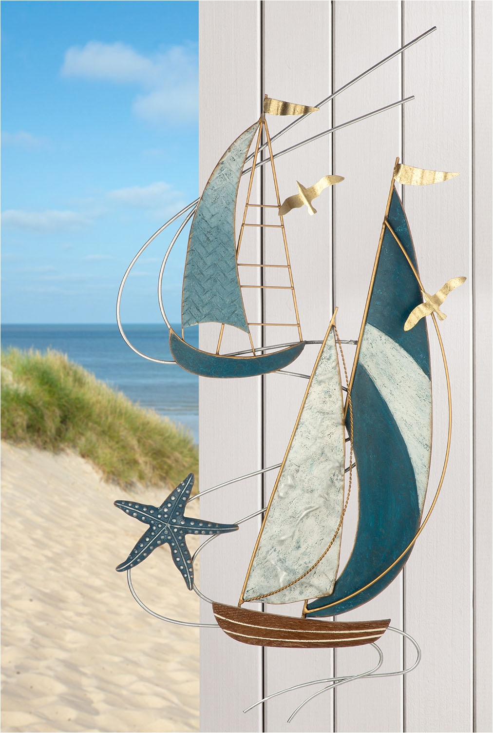 GILDE Wanddekoobjekt »Wandrelief Bootstour«