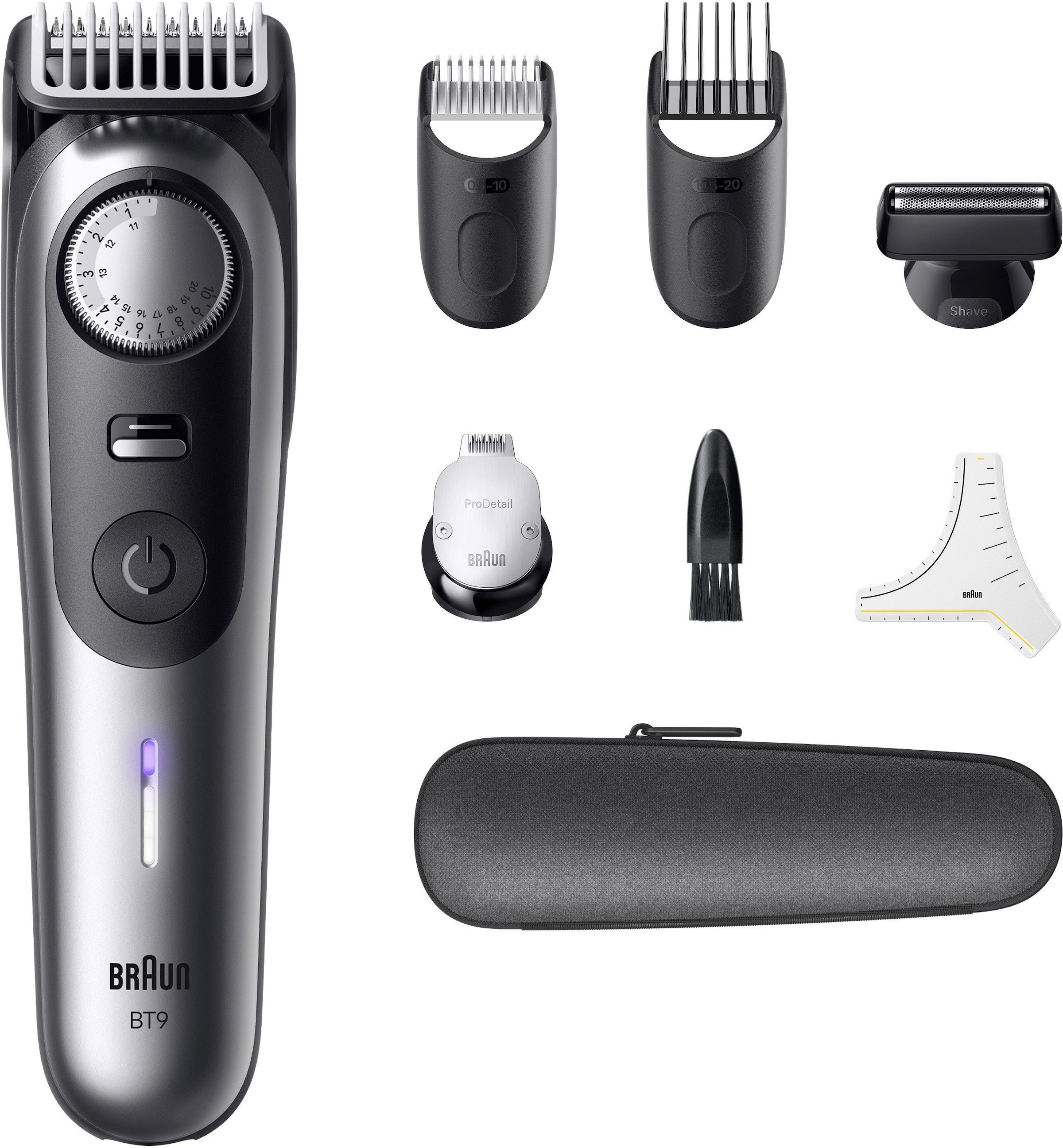 Braun Haarschneider »Series 9 BT9520 ARF1« 4 Aufsätze 7 Barber Tools, Power Boost, 180 Min Akku, 52 Längen, Wasserdicht