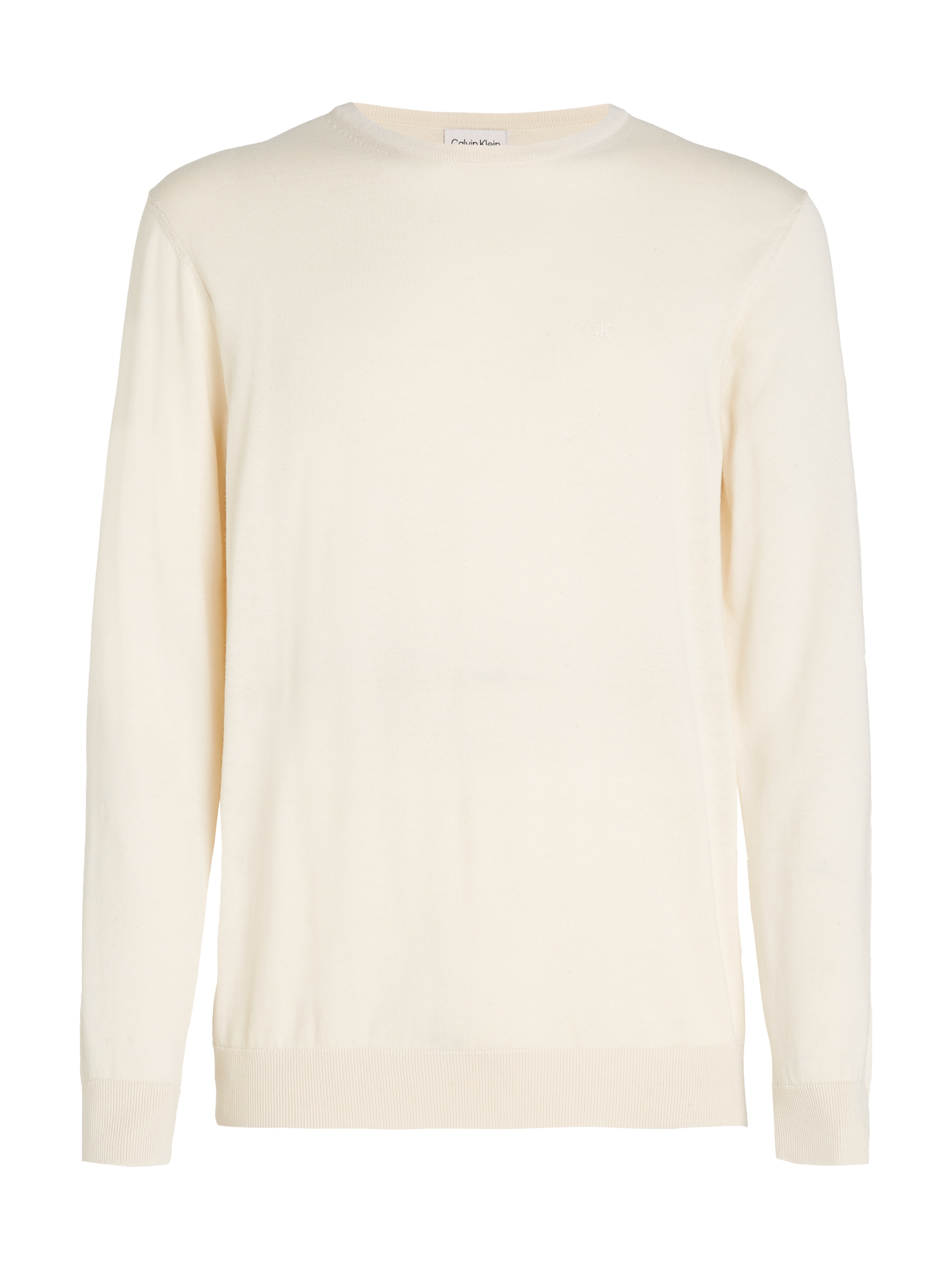 Calvin Klein Rundhalspullover »COTTON SILK BLEND CN SWEATER«, mit Logoprägung