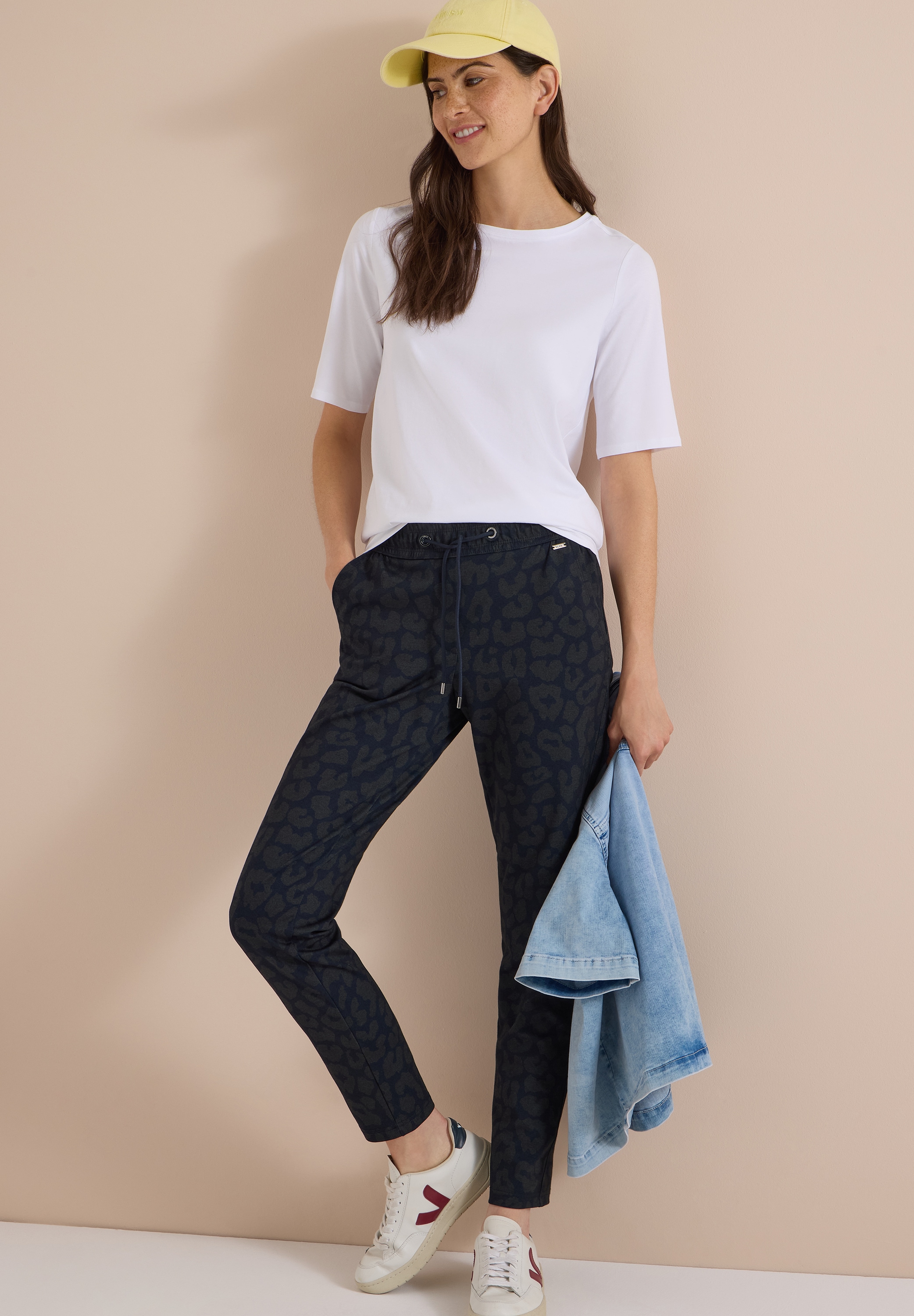 Cecil Stoffhose »Style Tracey«  mit Animla-Print und elastischem Bund mit Tunnelzug