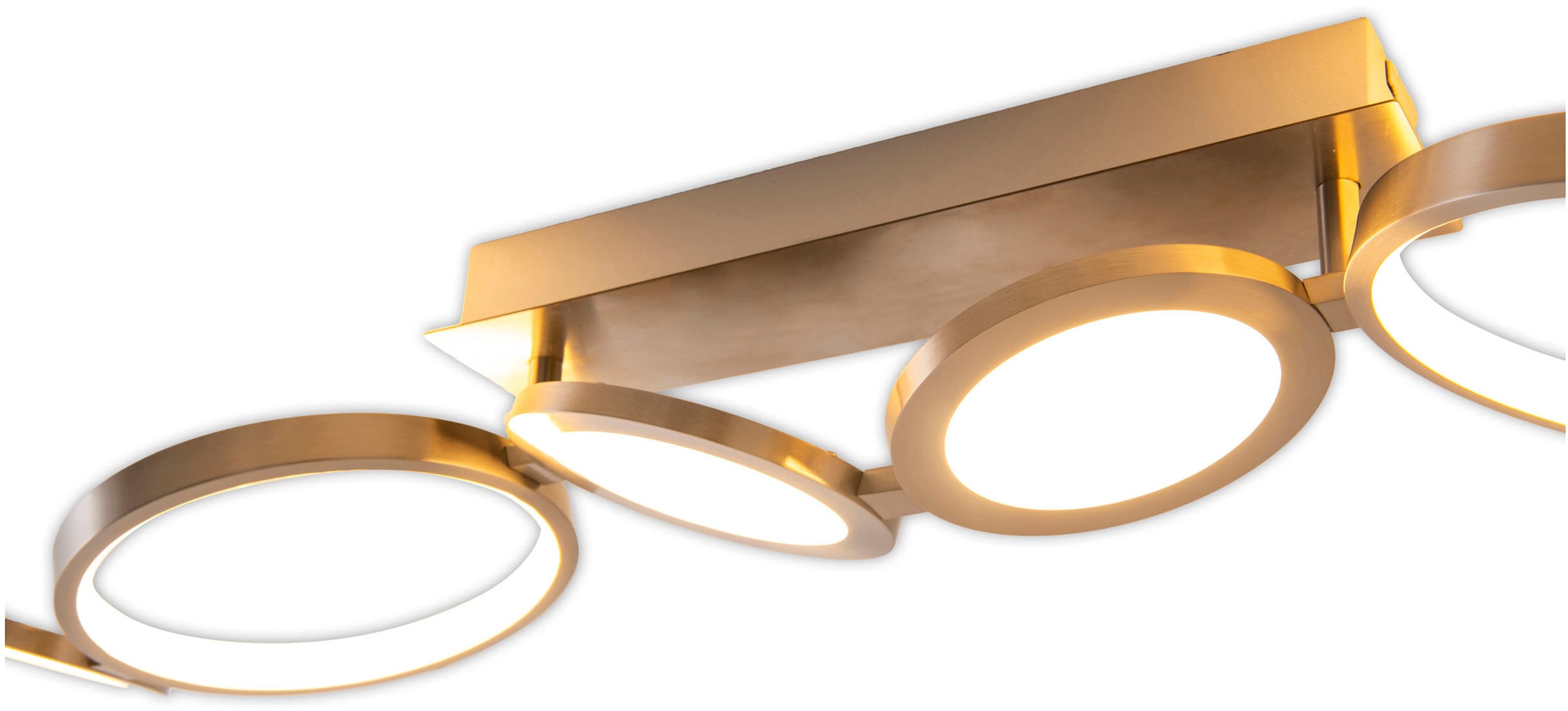 näve LED Deckenleuchte »Stelari«, 1 flammig, 3 Stufen dimmbar per Wandschalter, Diskusoptik, LED warmweiß, l:100cm