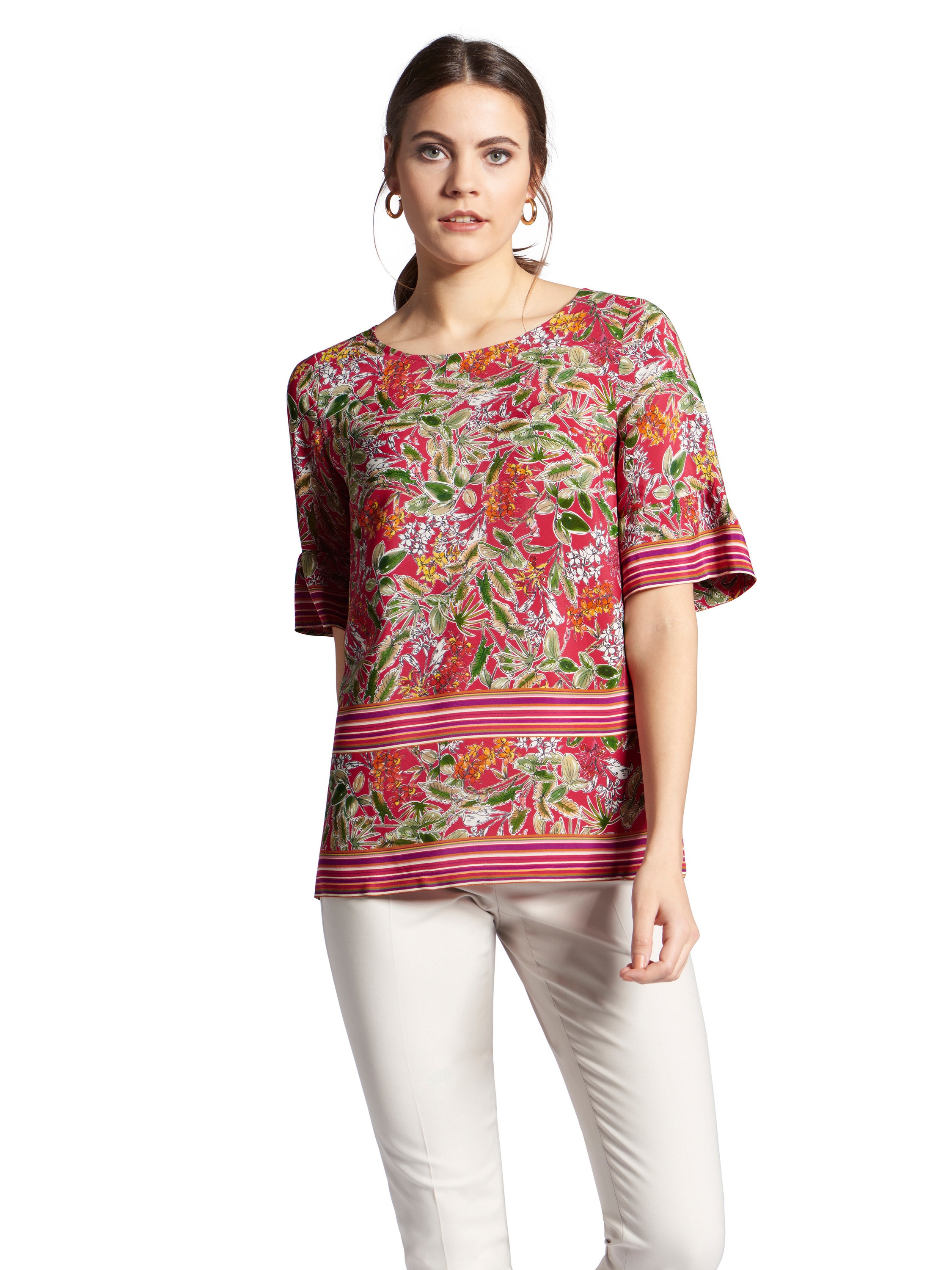 Uta Raasch Druckbluse »mit 1/2-Arm«, und Schlitz